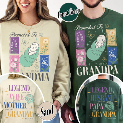 Personalize Est Grandma Sweatshirt, Promoted To Grandma,Promoted To Grandpa, Mothers Day Gift For Grandma