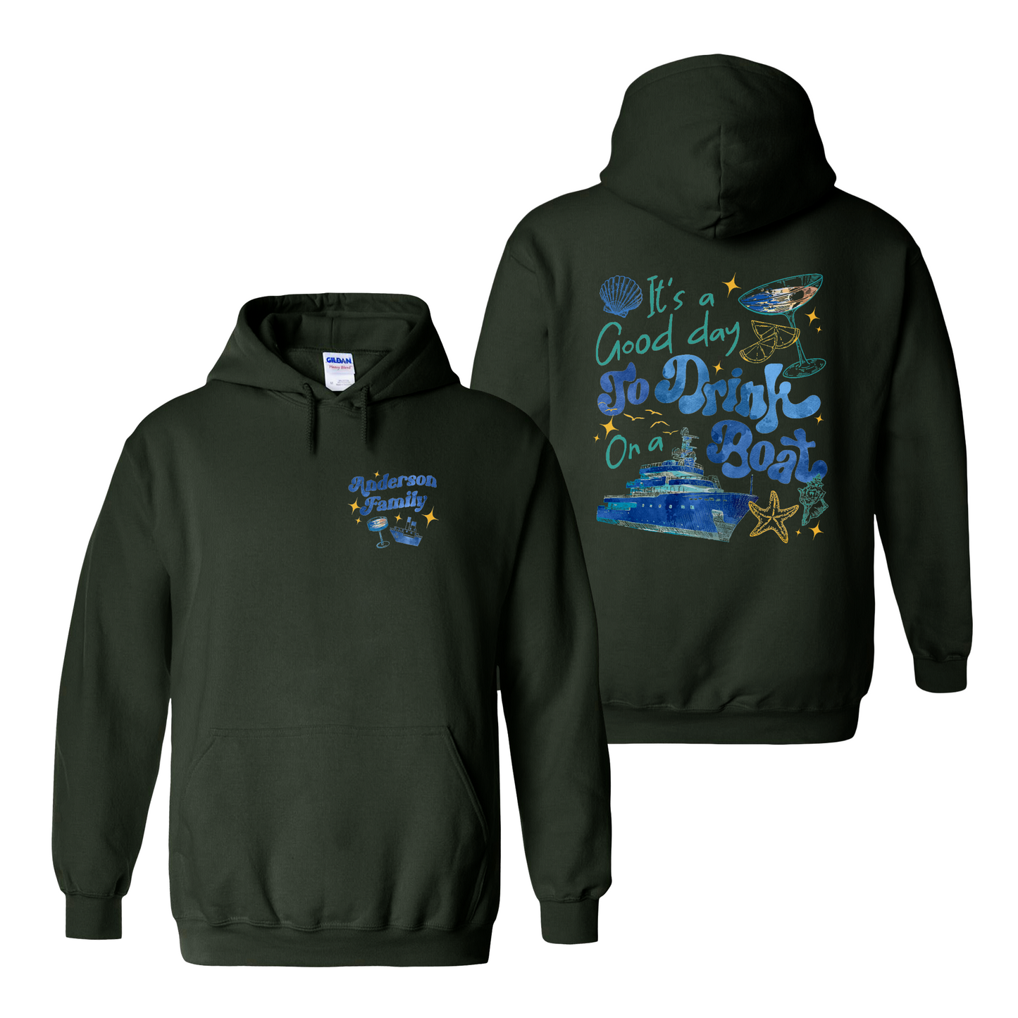 Cruise Ship Hoodie, Custom Family Summer Boat Trip Hoodie, It’s a Good Day To Drink on a Boat Hoodie