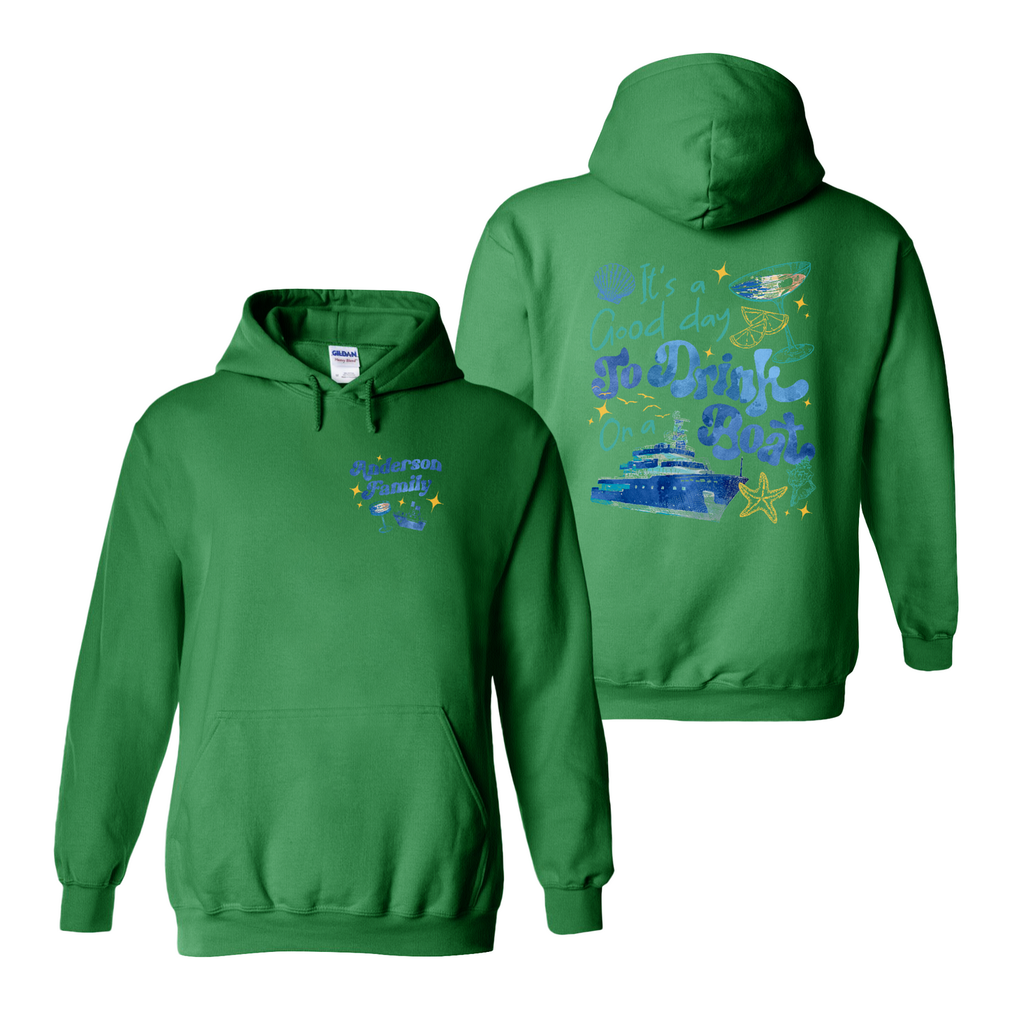 Cruise Ship Hoodie, Custom Family Summer Boat Trip Hoodie, It’s a Good Day To Drink on a Boat Hoodie