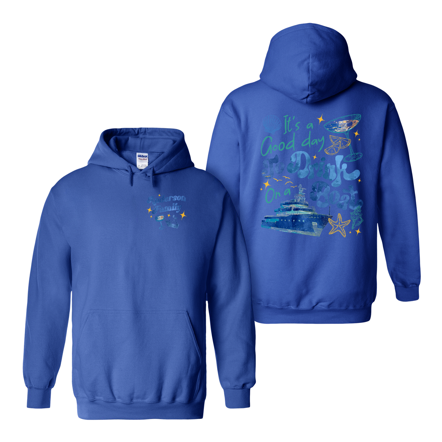 Cruise Ship Hoodie, Custom Family Summer Boat Trip Hoodie, It’s a Good Day To Drink on a Boat Hoodie
