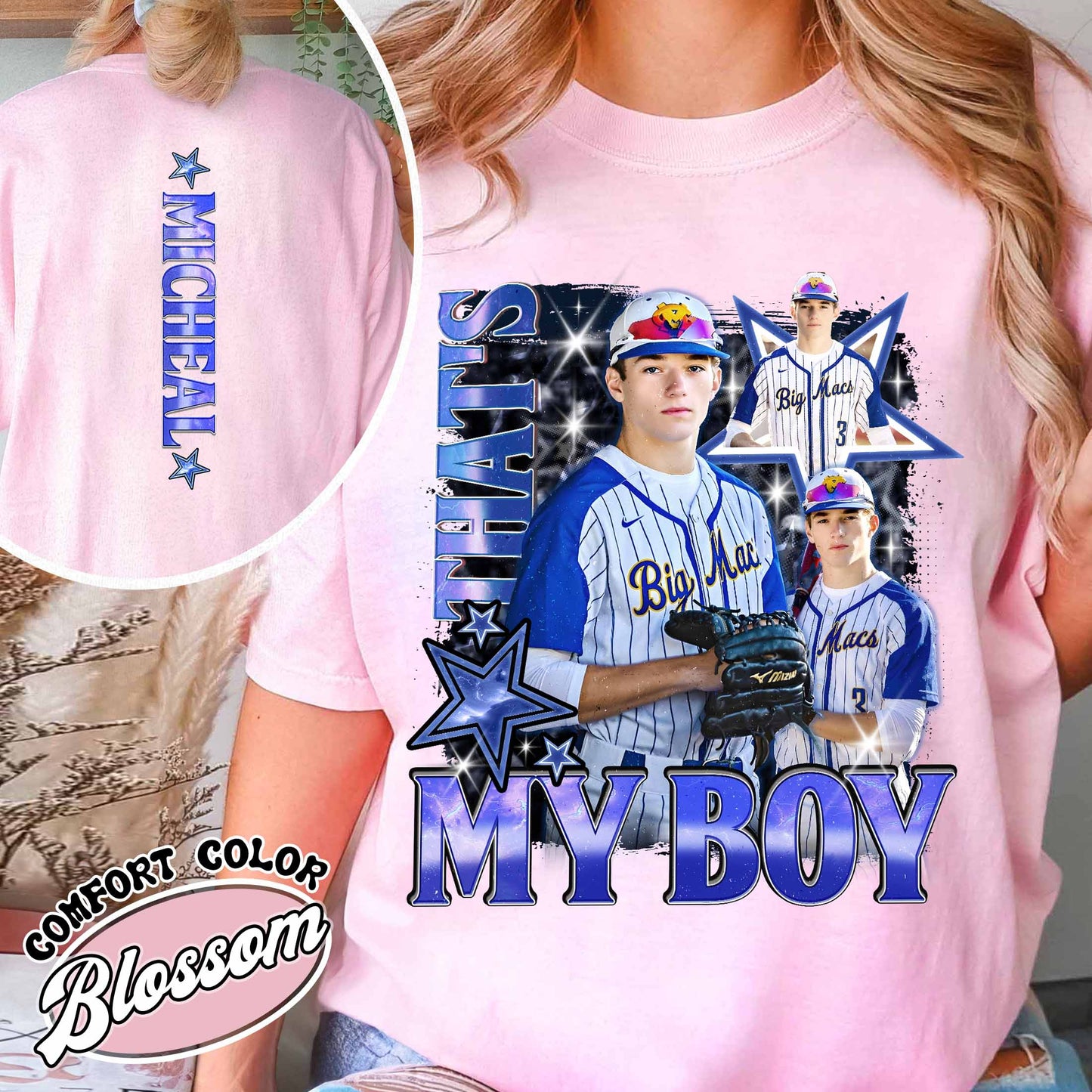 Custom Baseball Comfort Colors Shirt, Custom That’s My Boy Baseball Shirt, Baseball Mom Custom Shirt