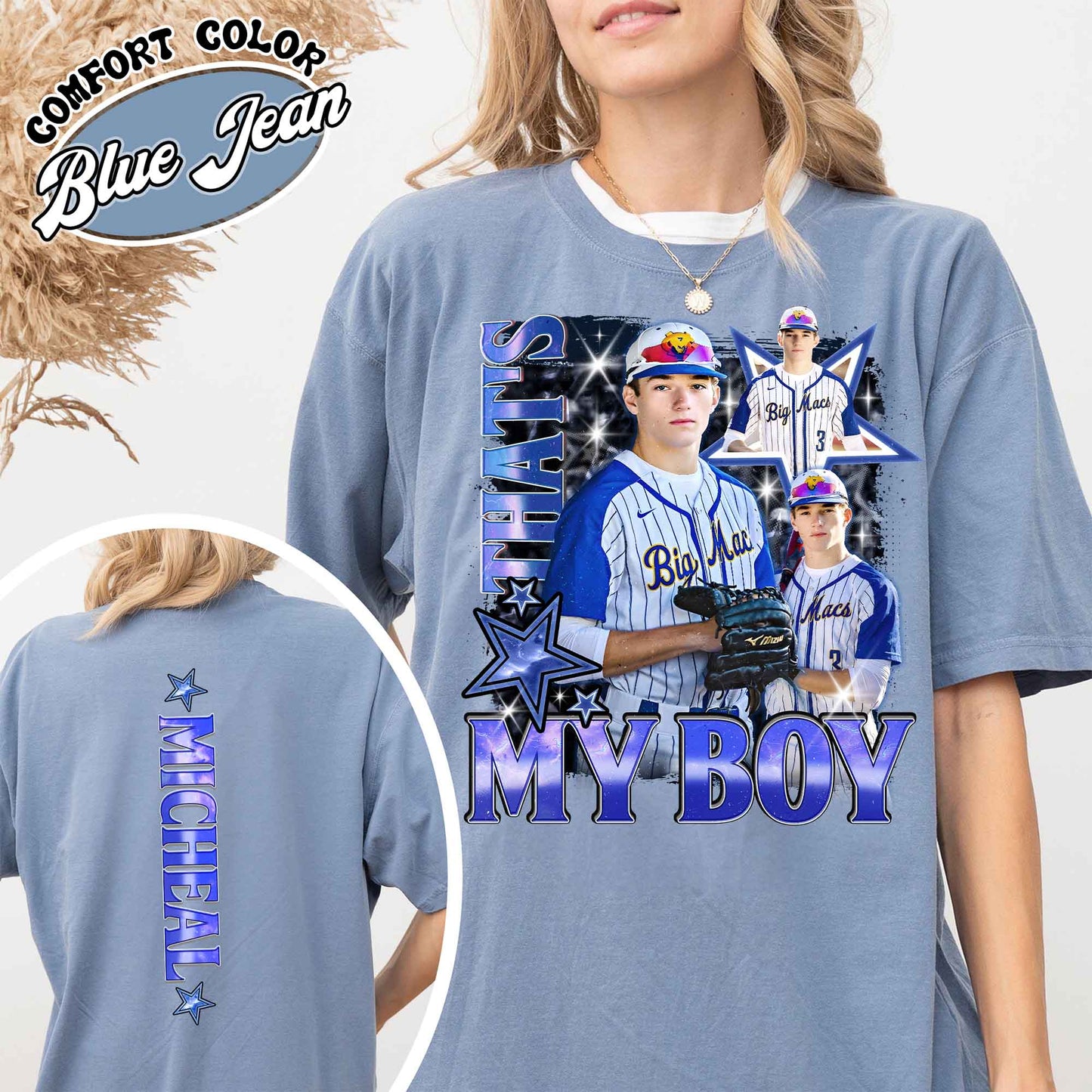 Custom Baseball Comfort Colors Shirt, Custom That’s My Boy Baseball Shirt, Baseball Mom Custom Shirt
