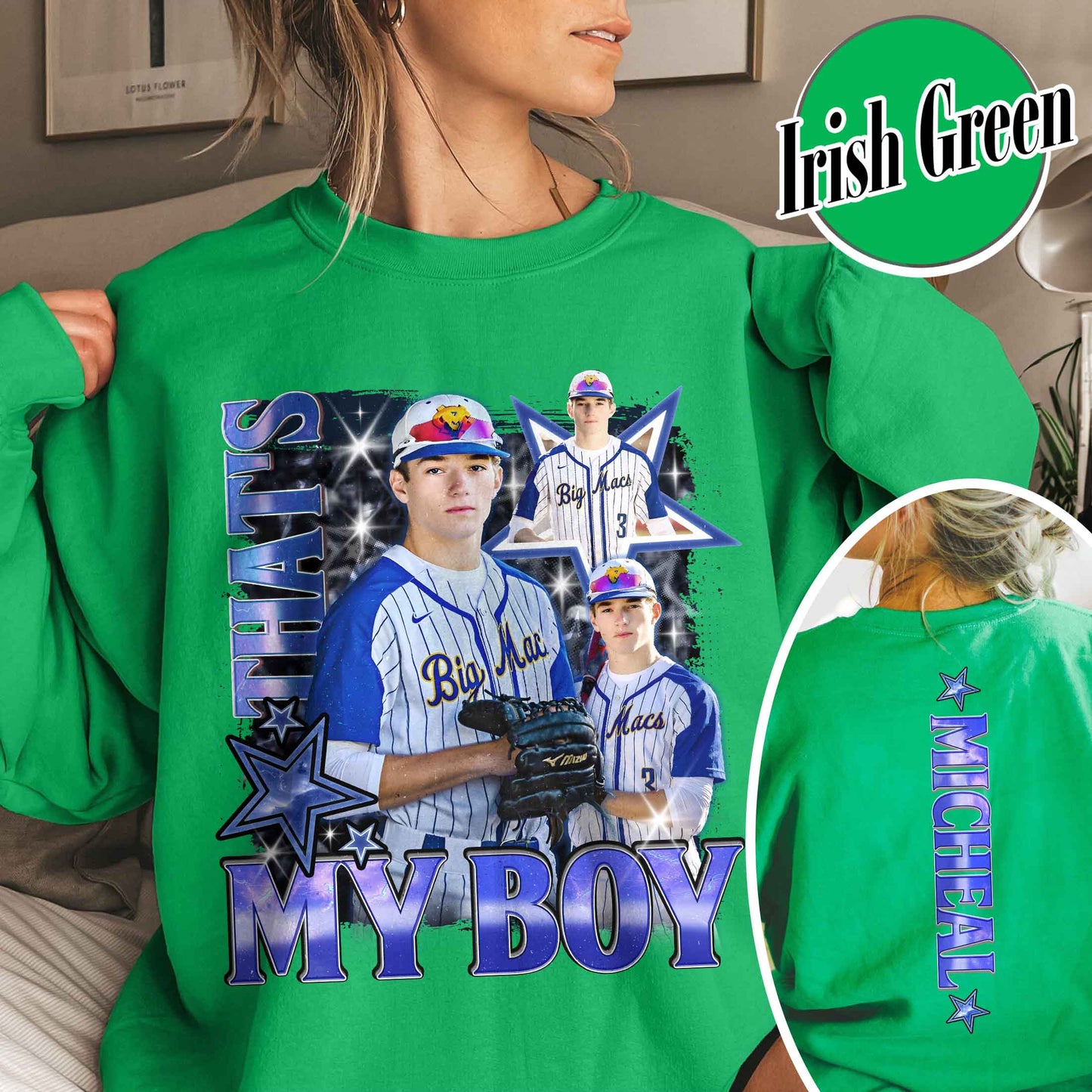 Custom Baseball Sweatshirt, Custom That’s My Boy Baseball Sweatshirt, Baseball Mom Custom Sweatshirt