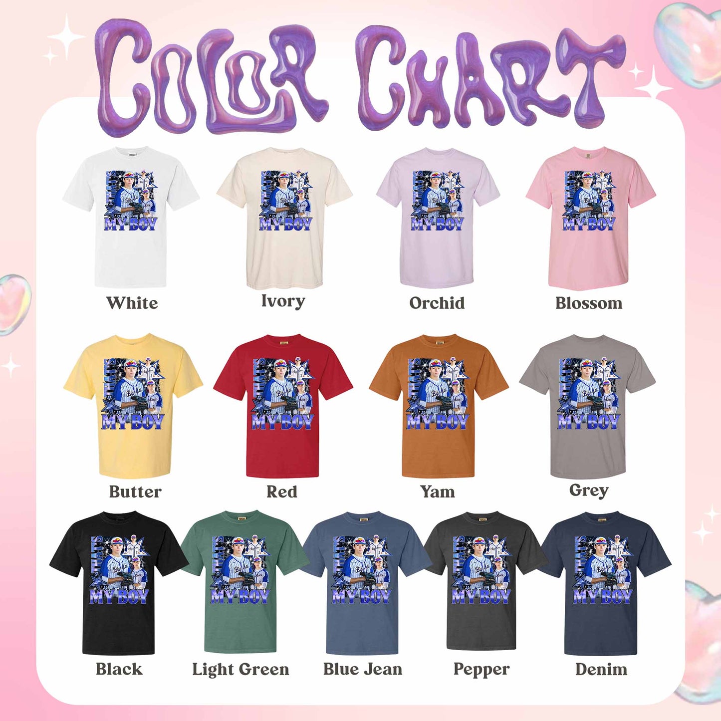 Custom Baseball Comfort Colors Shirt, Custom That’s My Boy Baseball Shirt, Baseball Mom Custom Shirt