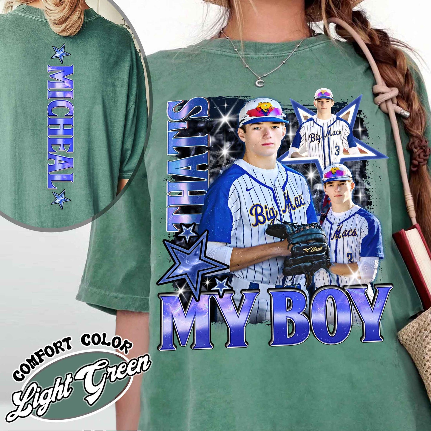 Custom Baseball Comfort Colors Shirt, Custom That’s My Boy Baseball Shirt, Baseball Mom Custom Shirt