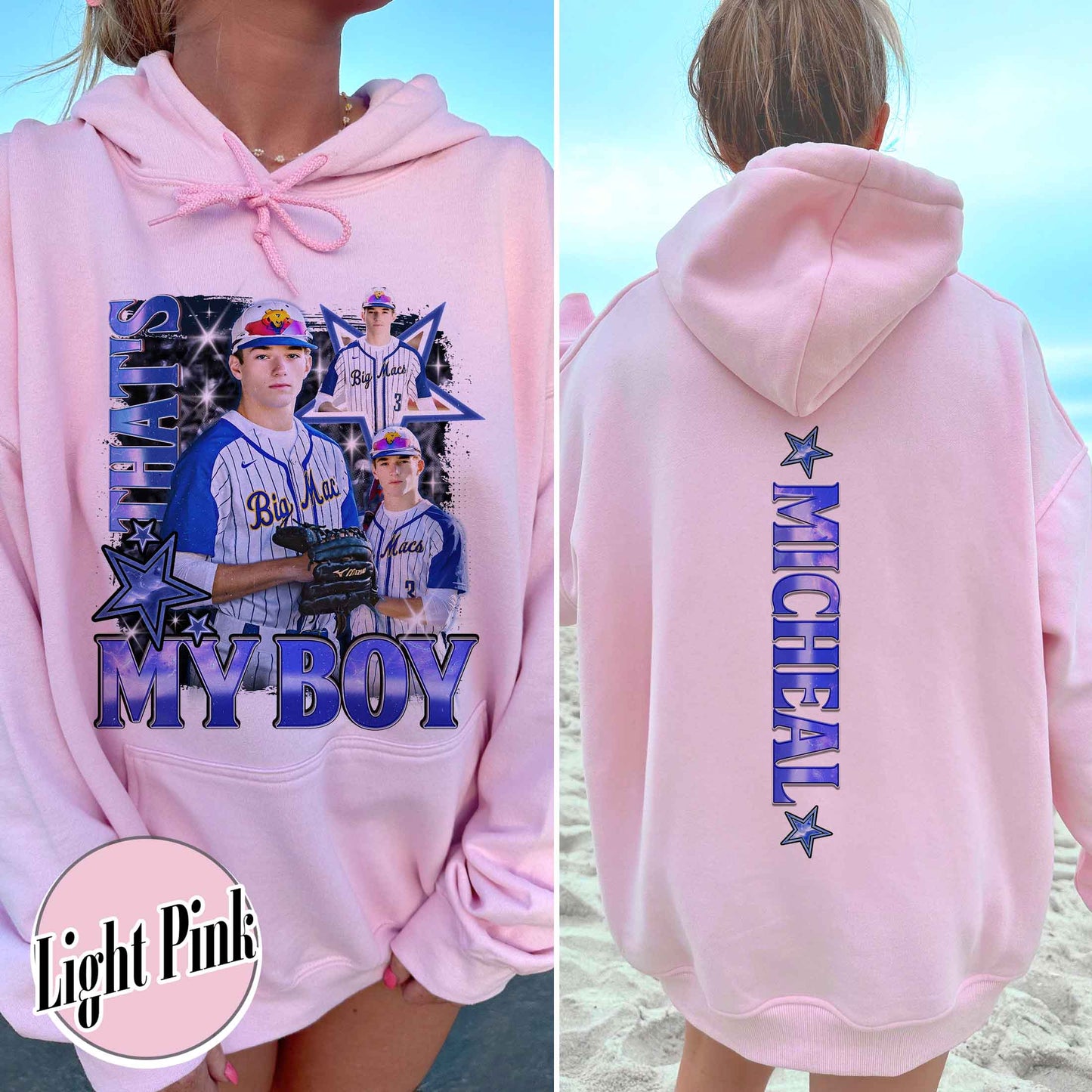 Custom Baseball Hoodie, Custom That’s My Boy Baseball Hoodie, Baseball Mom Custom Hoodie
