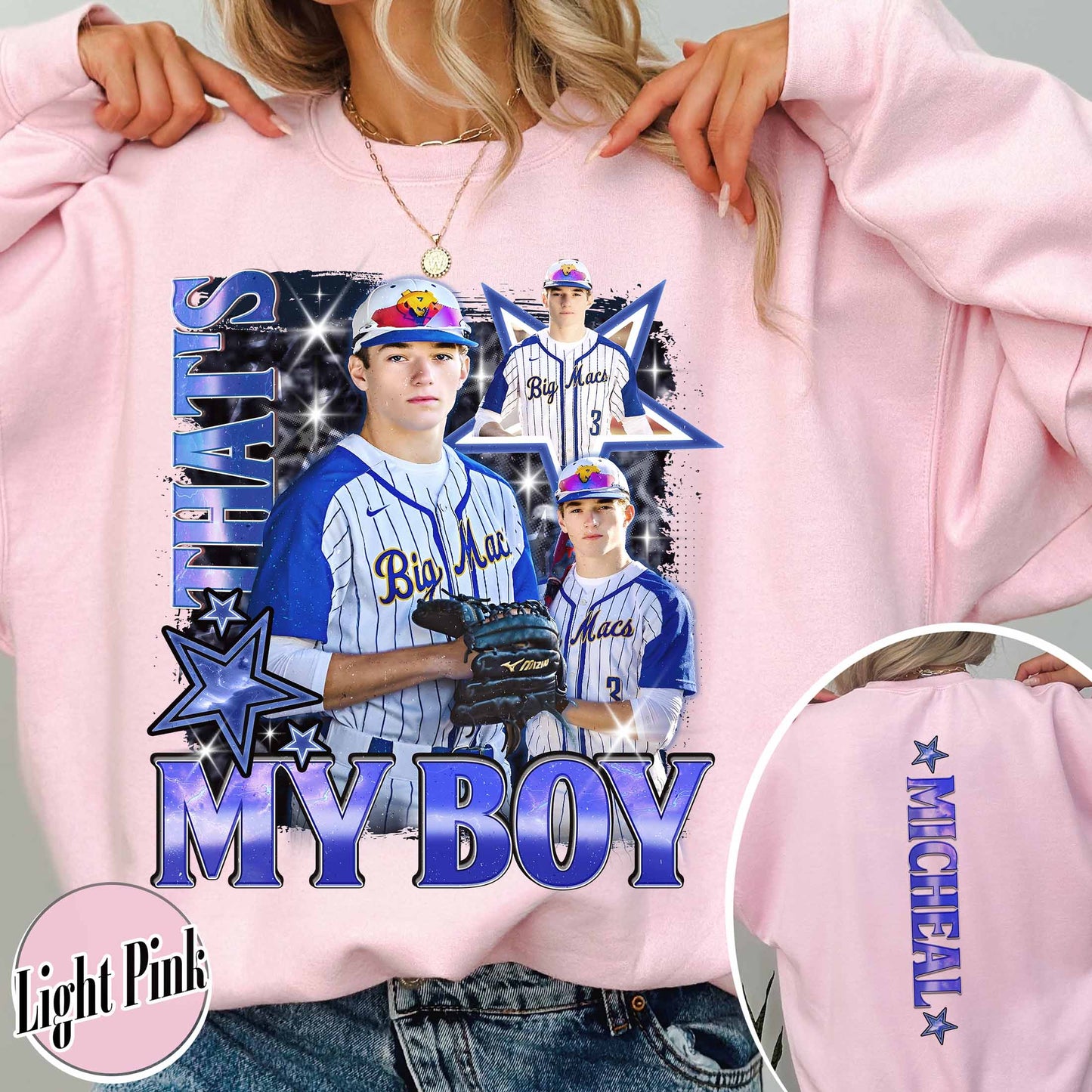 Custom Baseball Sweatshirt, Custom That’s My Boy Baseball Sweatshirt, Baseball Mom Custom Sweatshirt