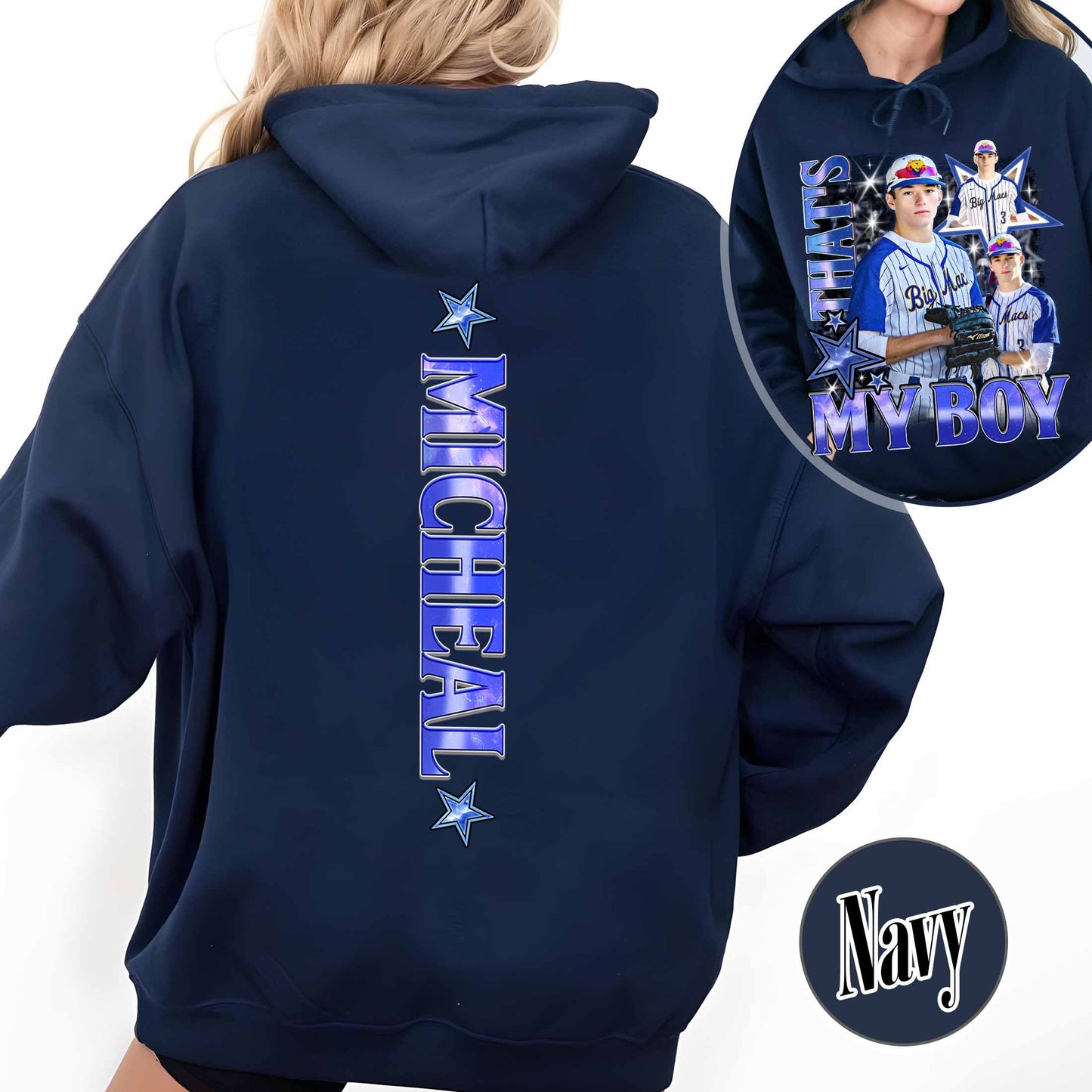 Custom Baseball Hoodie, Custom That’s My Boy Baseball Hoodie, Baseball Mom Custom Hoodie