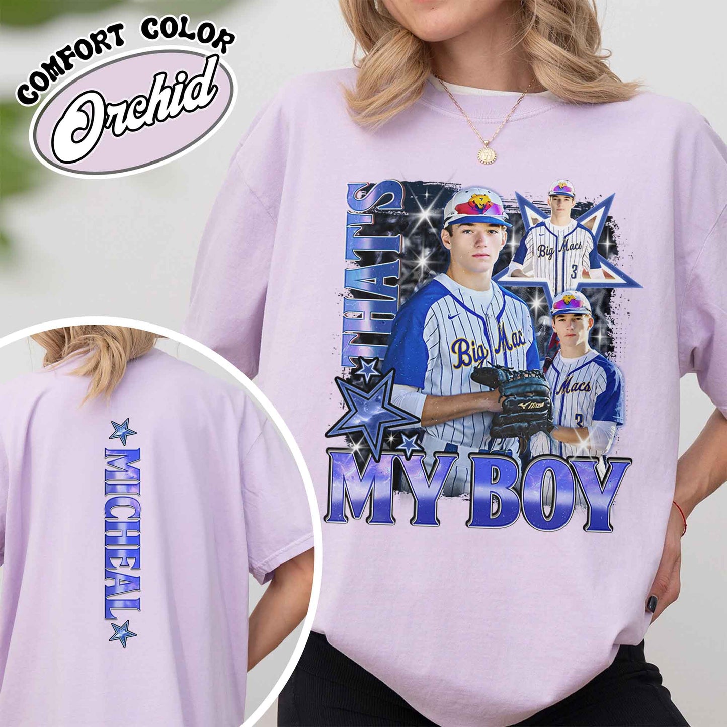Custom Baseball Comfort Colors Shirt, Custom That’s My Boy Baseball Shirt, Baseball Mom Custom Shirt