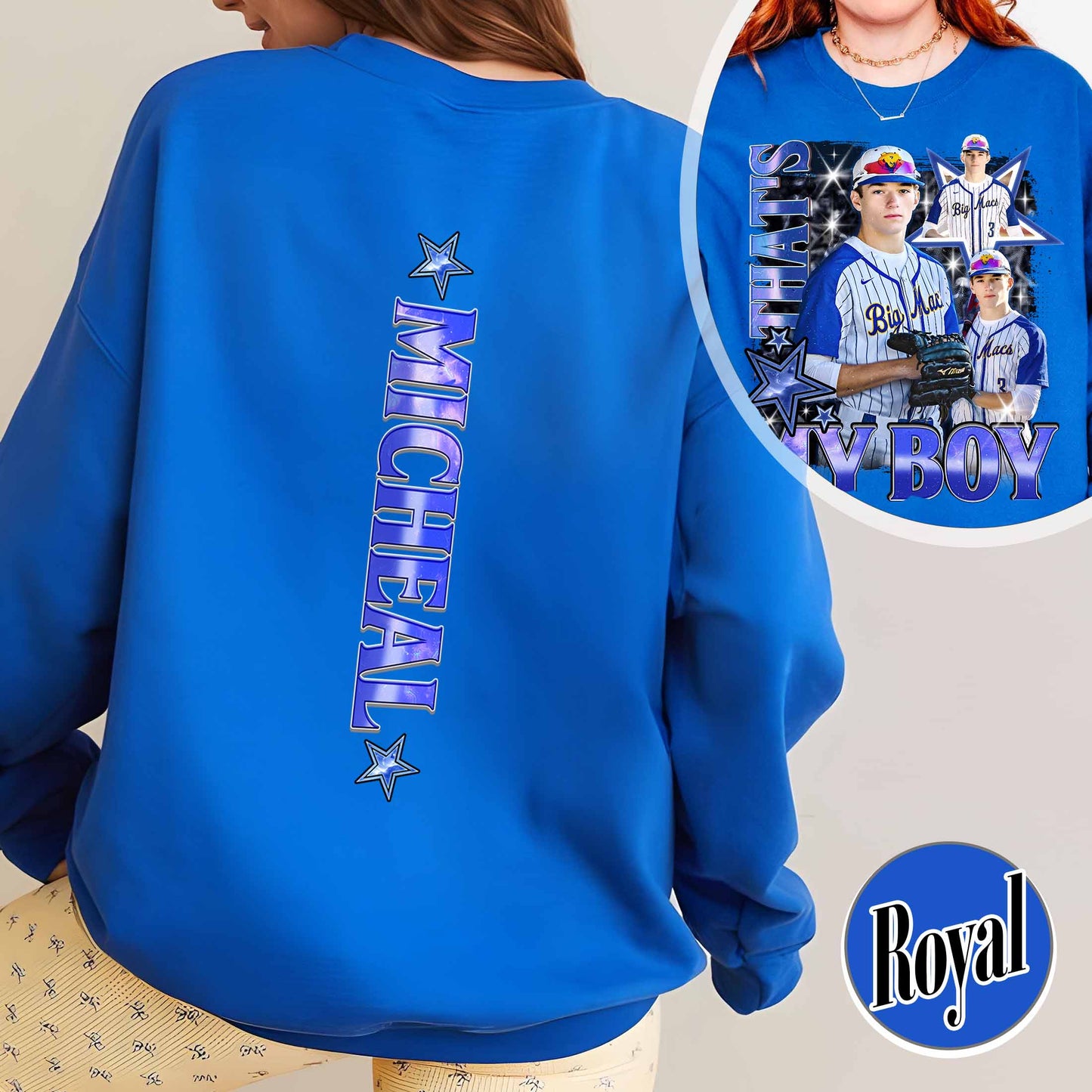 Custom Baseball Sweatshirt, Custom That’s My Boy Baseball Sweatshirt, Baseball Mom Custom Sweatshirt