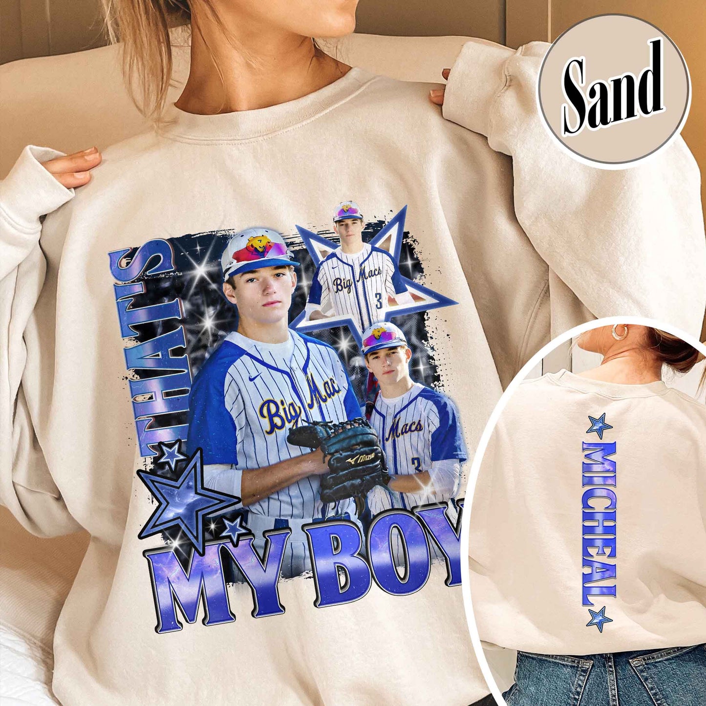 Custom Baseball Sweatshirt, Custom That’s My Boy Baseball Sweatshirt, Baseball Mom Custom Sweatshirt