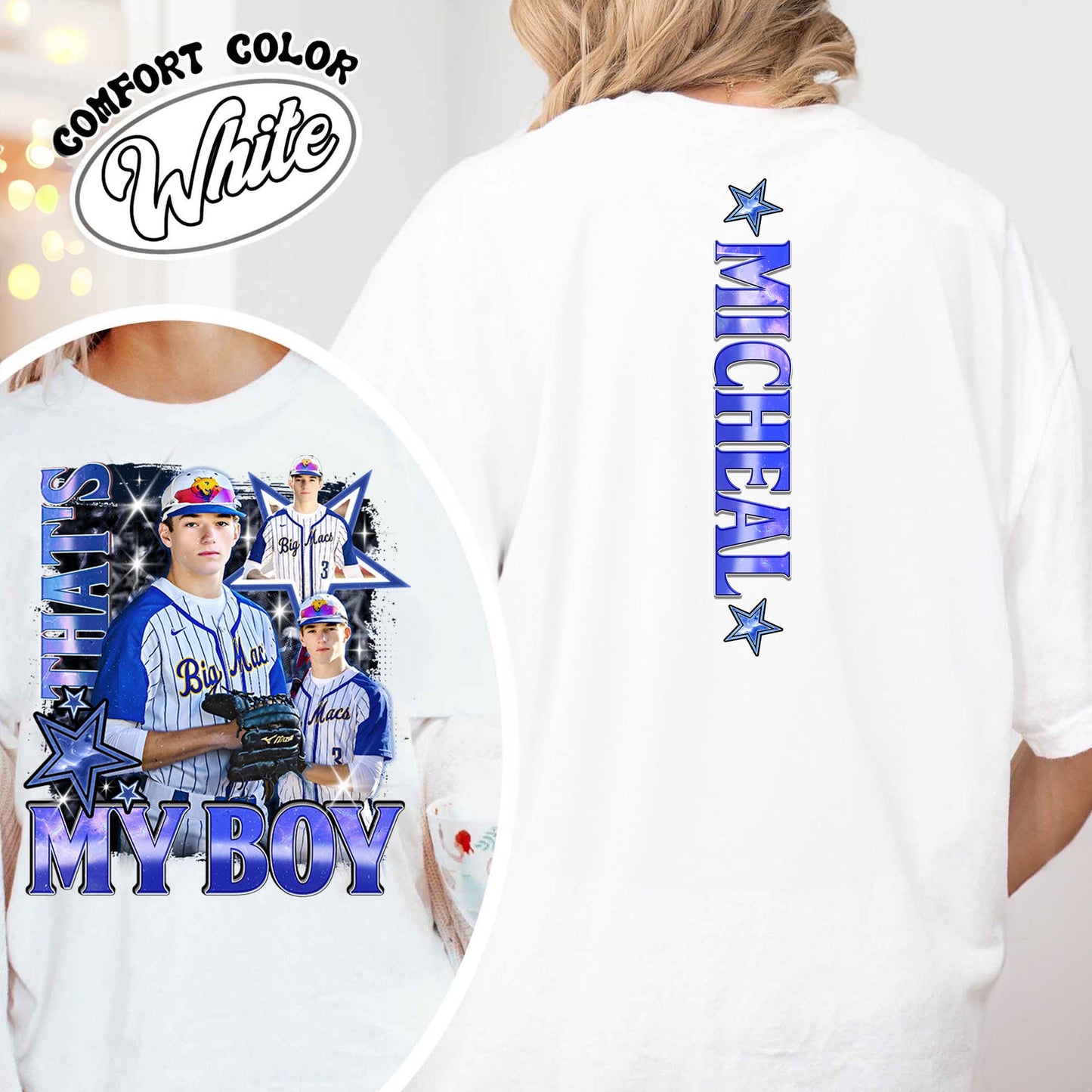 Custom Baseball Comfort Colors Shirt, Custom That’s My Boy Baseball Shirt, Baseball Mom Custom Shirt