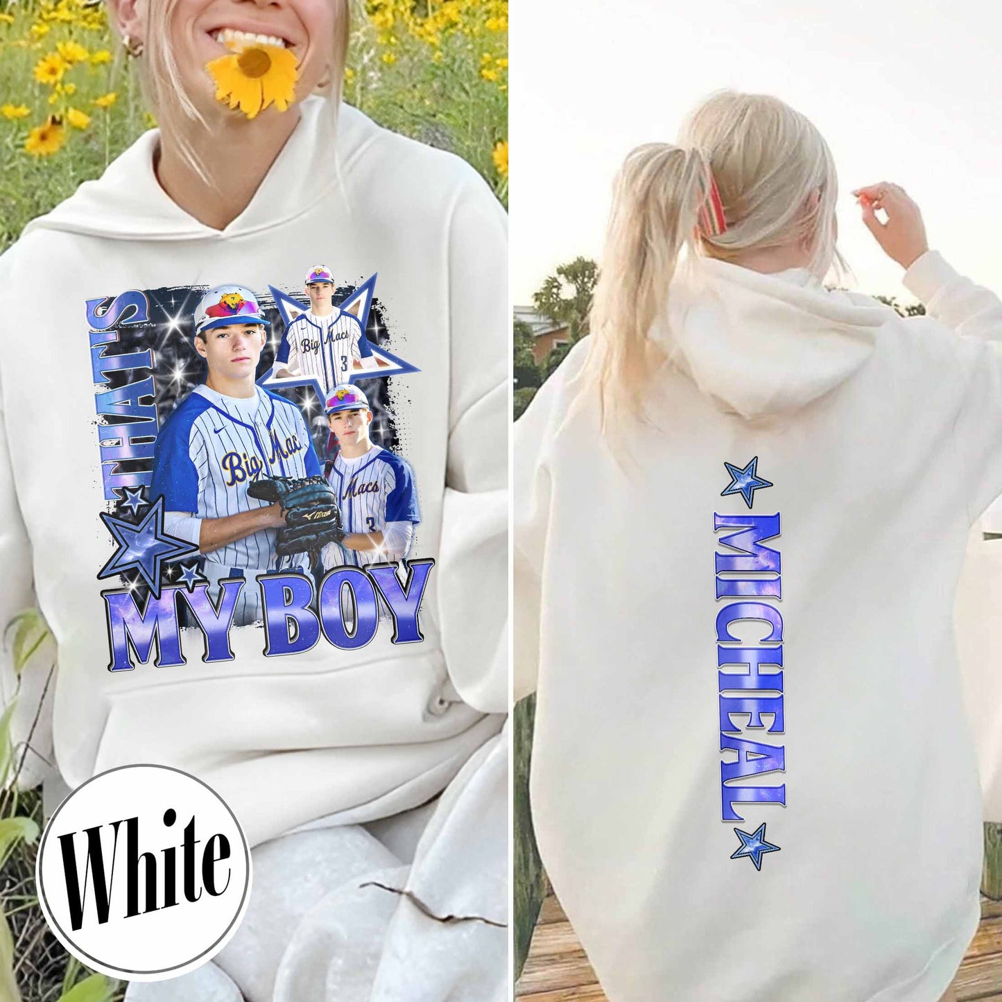 Custom Baseball Hoodie, Custom That’s My Boy Baseball Hoodie, Baseball Mom Custom Hoodie