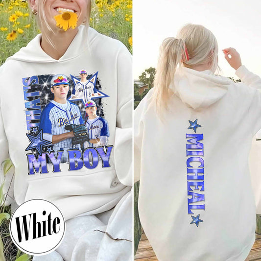 Custom Baseball Hoodie, Custom That’s My Boy Baseball Hoodie, Baseball Mom Custom Hoodie