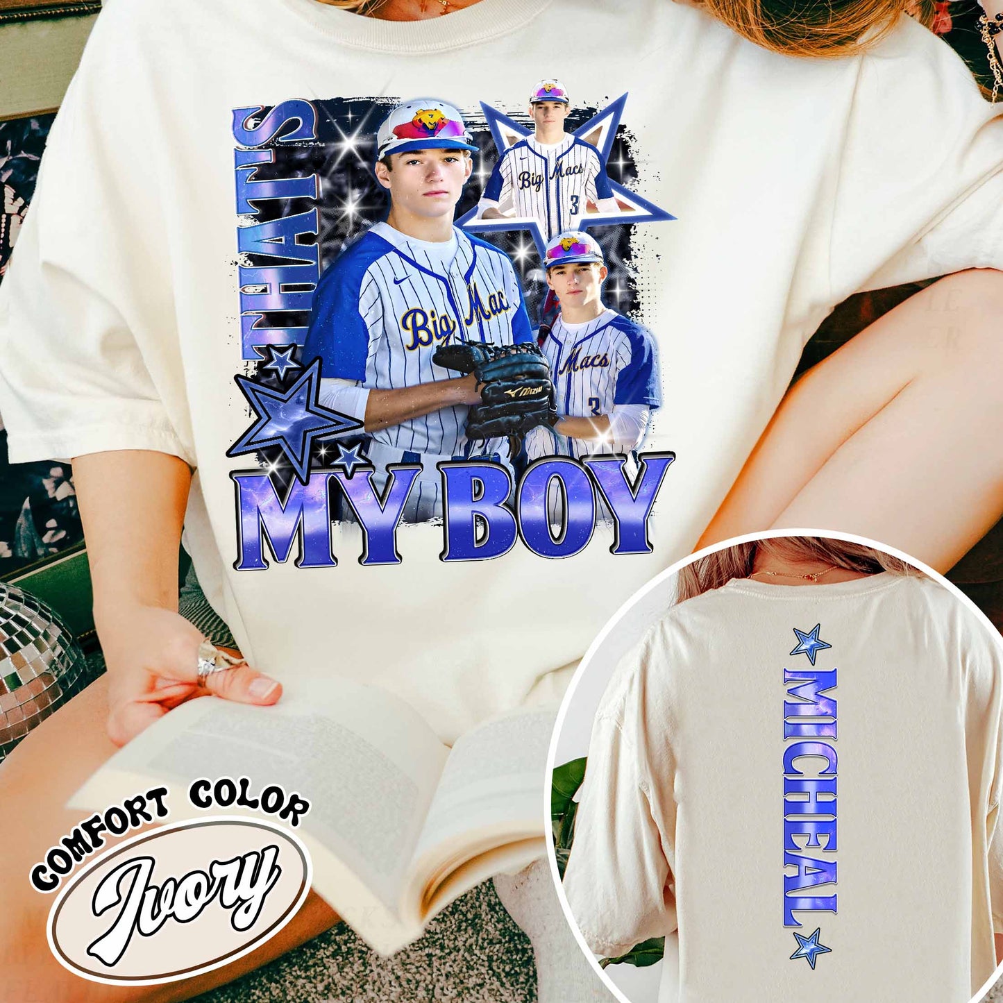 Custom Baseball Comfort Colors Shirt, Custom That’s My Boy Baseball Shirt, Baseball Mom Custom Shirt