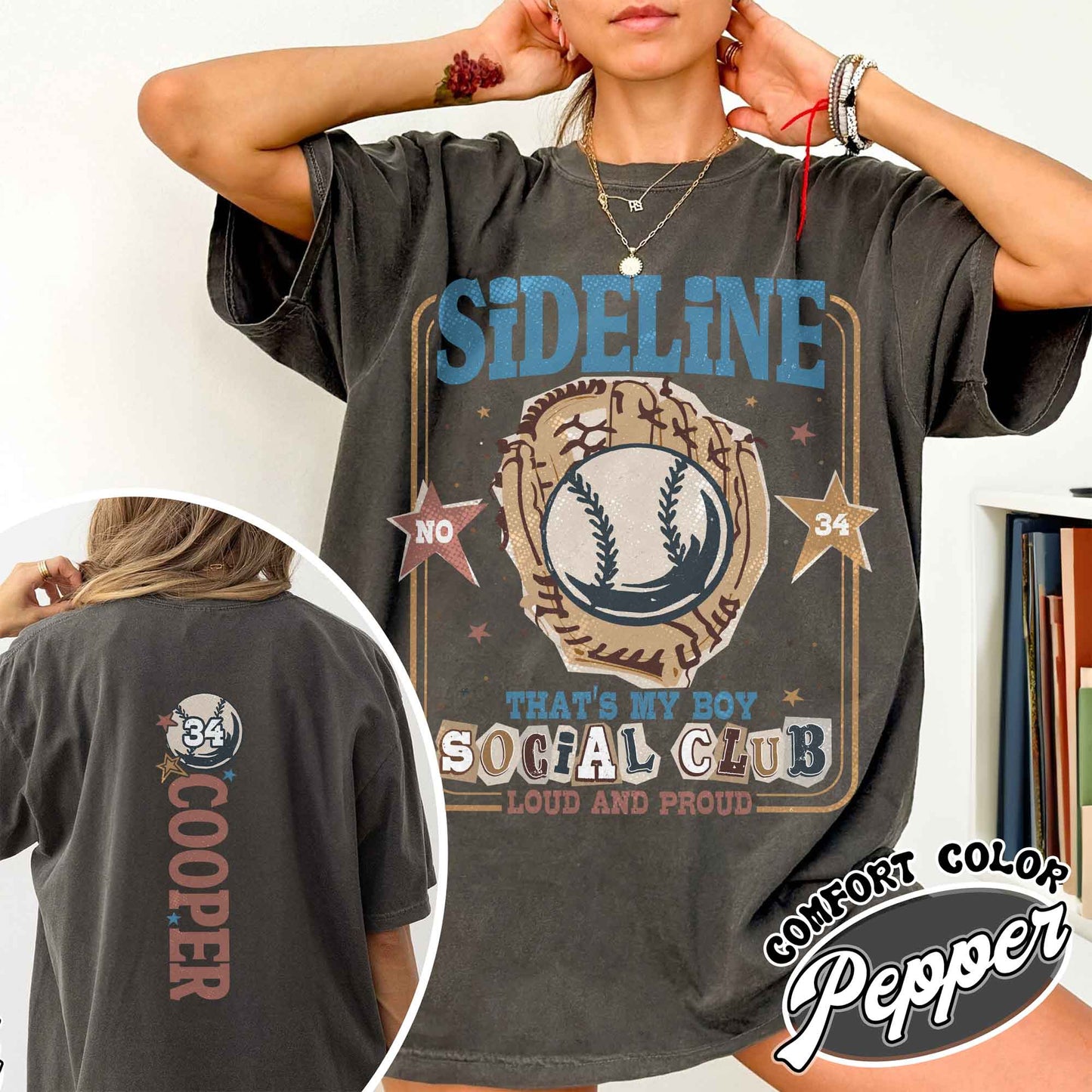 Custom Baseball Mom Comfort Colors Shirt,Custom That's My Boy Baseball Mom Shirt, Personalized Gift for Mom Dad