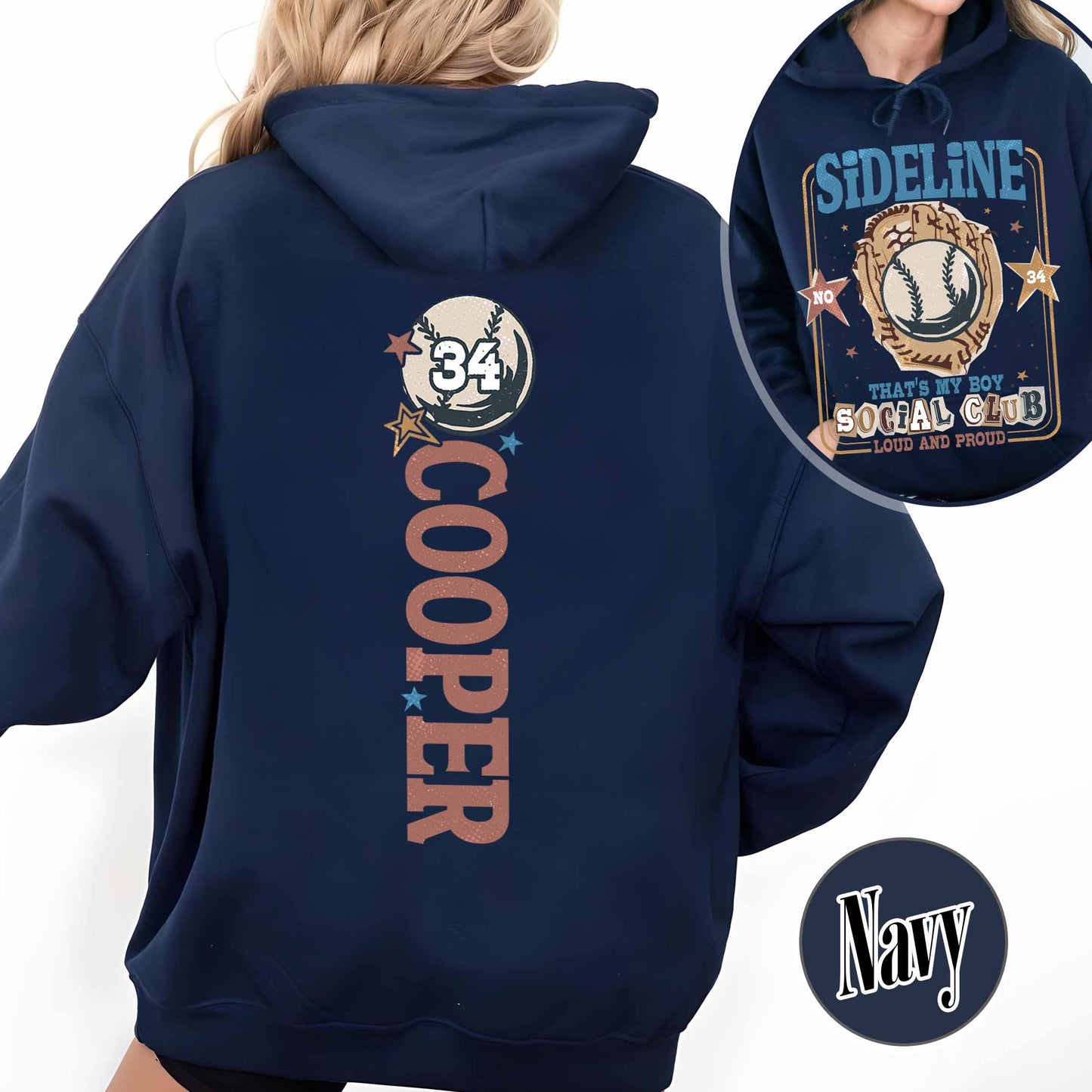 Custom Baseball Mom Hoodie,Custom That's My Boy Baseball Mom Hoodie, Personalized Gift for Mom Dad