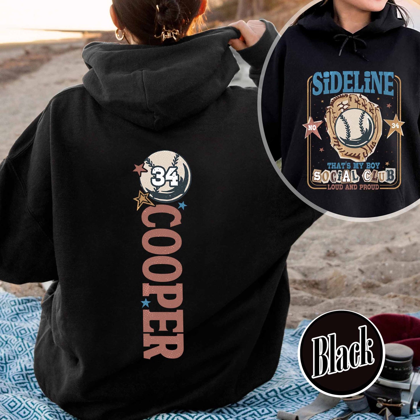 Custom Baseball Mom Hoodie,Custom That's My Boy Baseball Mom Hoodie, Personalized Gift for Mom Dad