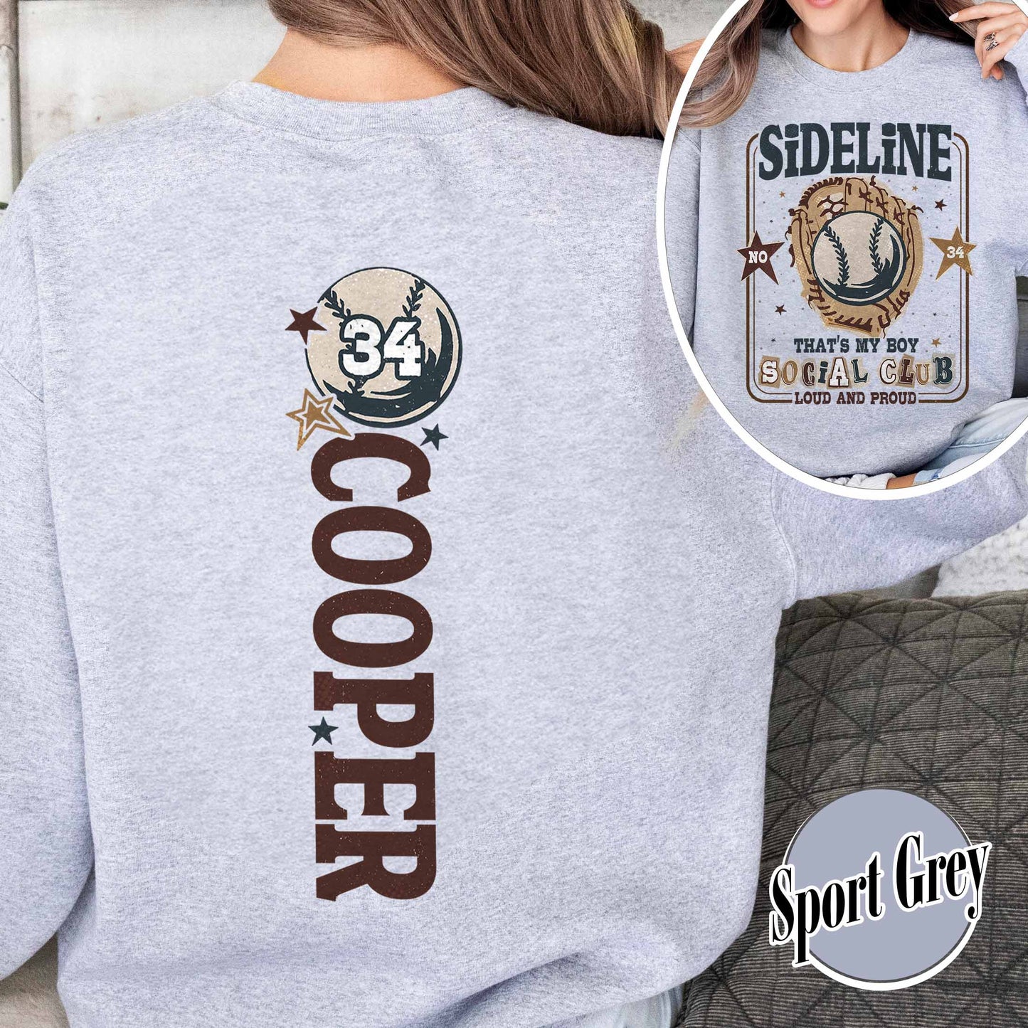 Custom Baseball Mom Sweatshirt,Custom That's My Boy Baseball Mom Sweatshirt, Personalized Gift for Mom Dad