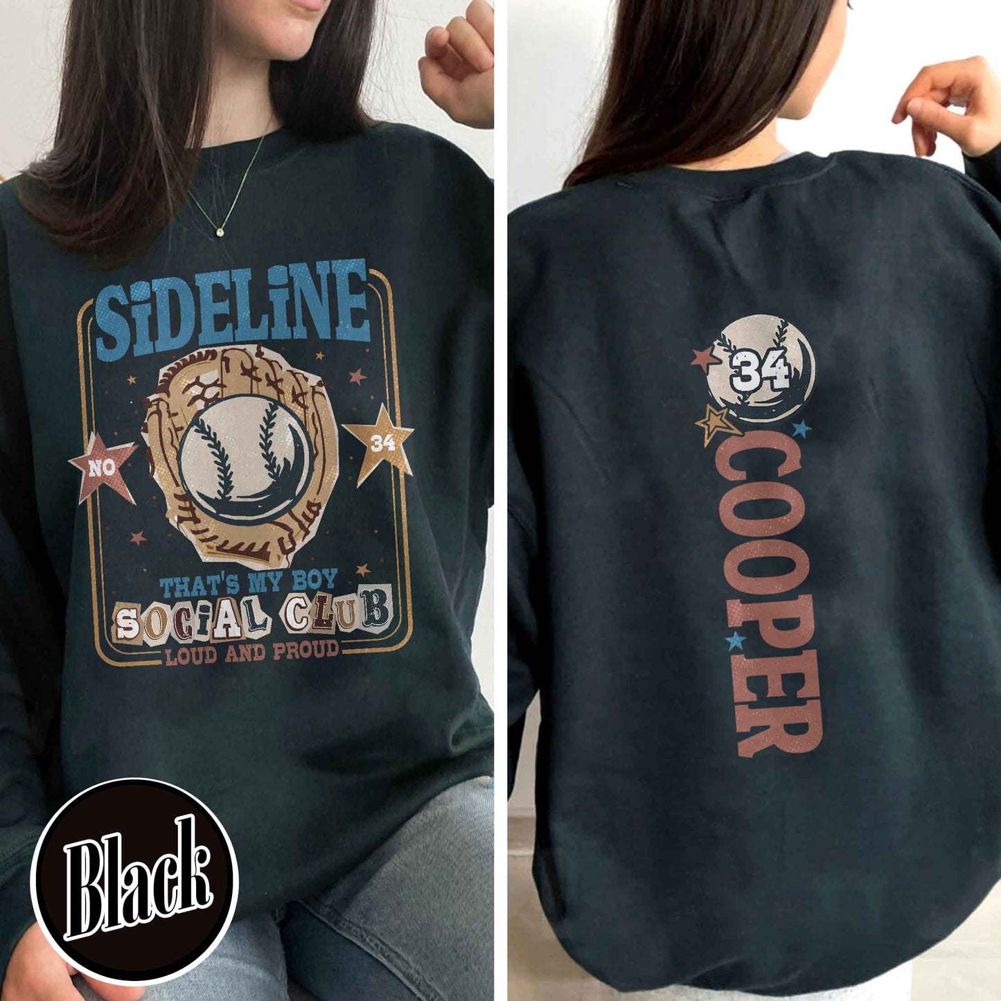 Custom Baseball Mom Sweatshirt,Custom That's My Boy Baseball Mom Sweatshirt, Personalized Gift for Mom Dad