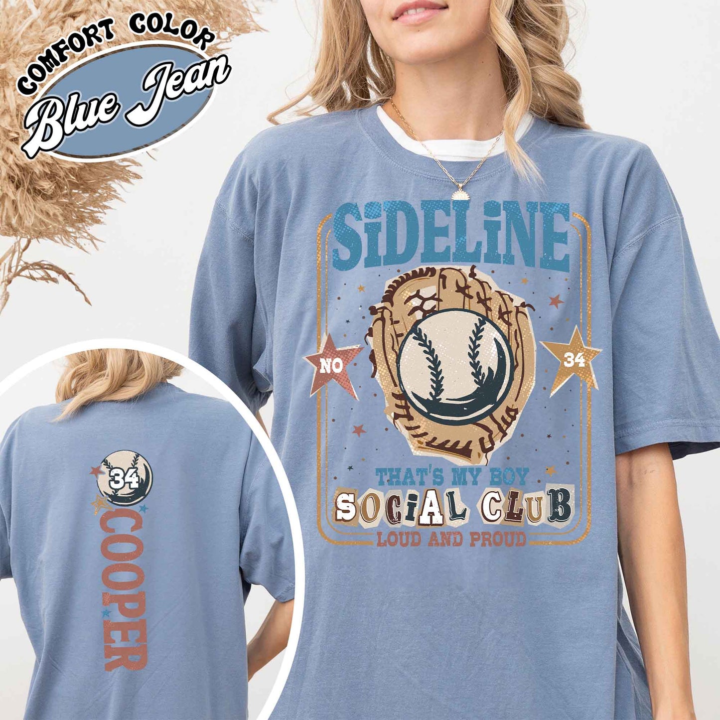 Custom Baseball Mom Comfort Colors Shirt,Custom That's My Boy Baseball Mom Shirt, Personalized Gift for Mom Dad