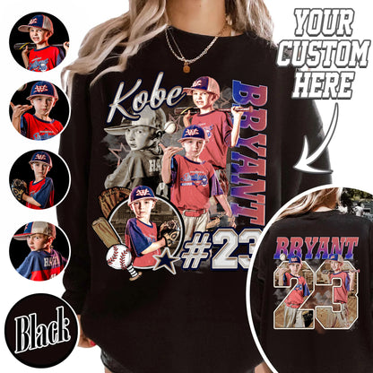 Custom Baseball Player Sweatshirt, Custom Name Baseball Sweatshirt, Baseball Mom Custom Sweatshirt, Bootleg Baseball