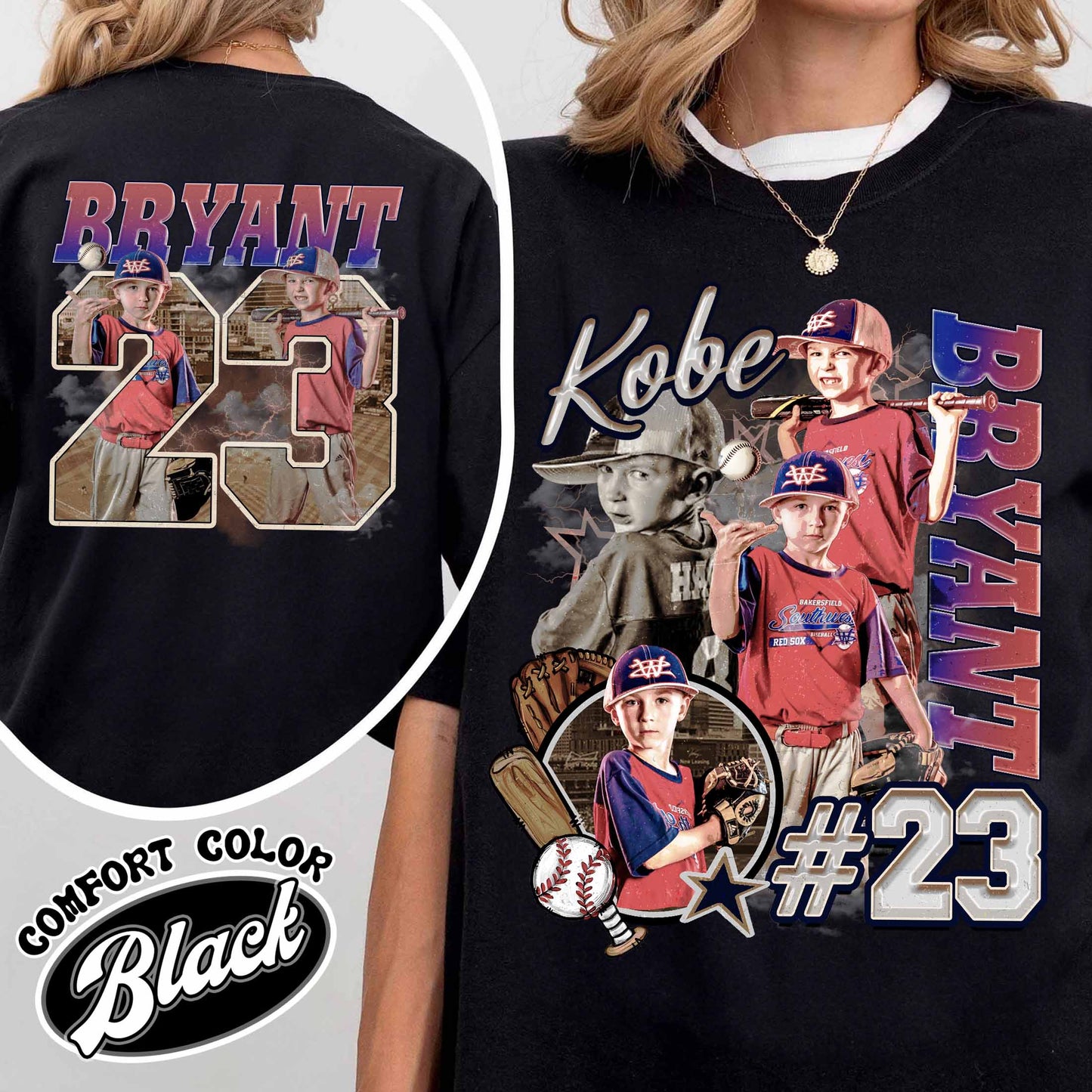 Custom Baseball Player Comfort Colors Shirt, Custom Name Baseball Shirt, Baseball Mom Custom Shirt, Bootleg Baseball