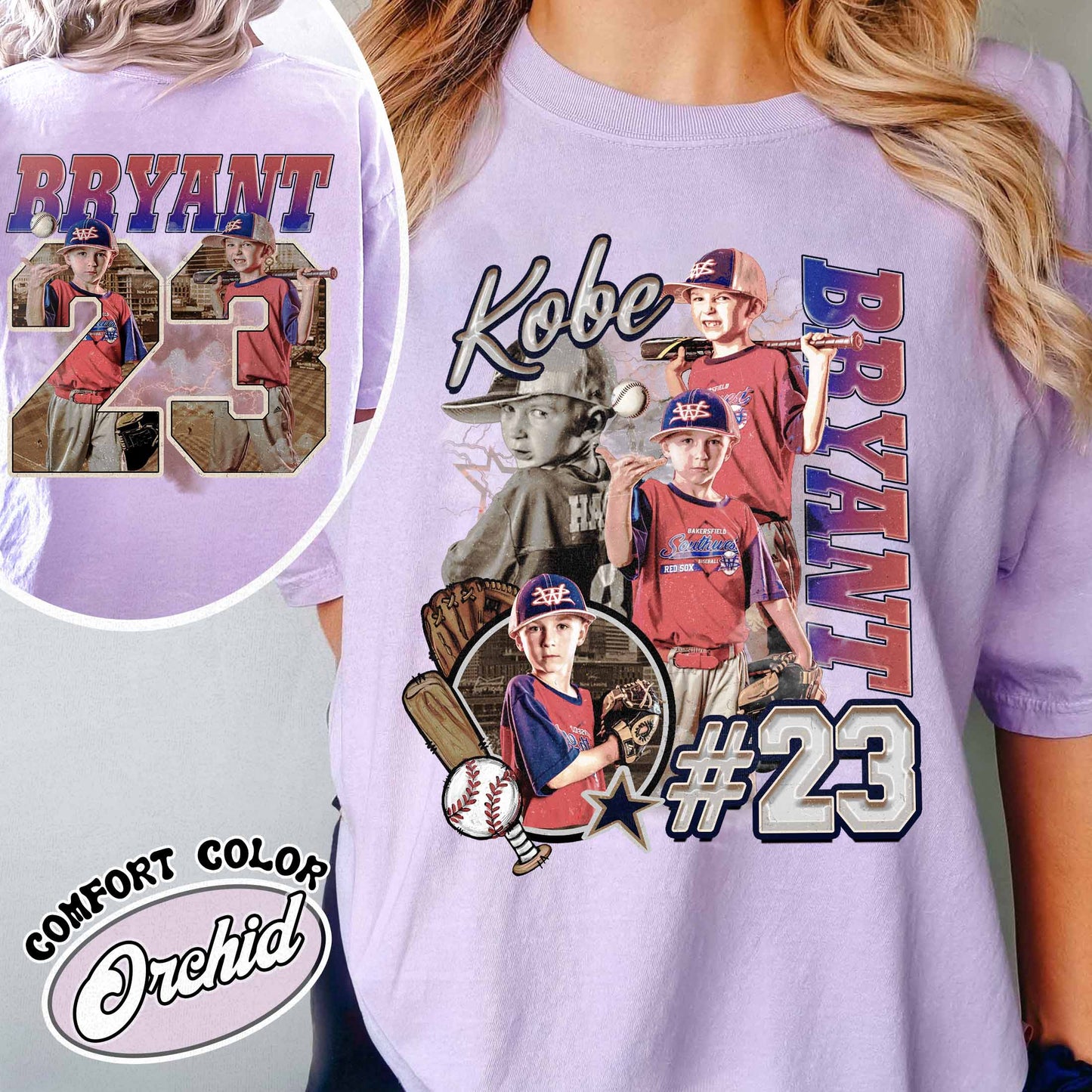 Custom Baseball Player Comfort Colors Shirt, Custom Name Baseball Shirt, Baseball Mom Custom Shirt, Bootleg Baseball