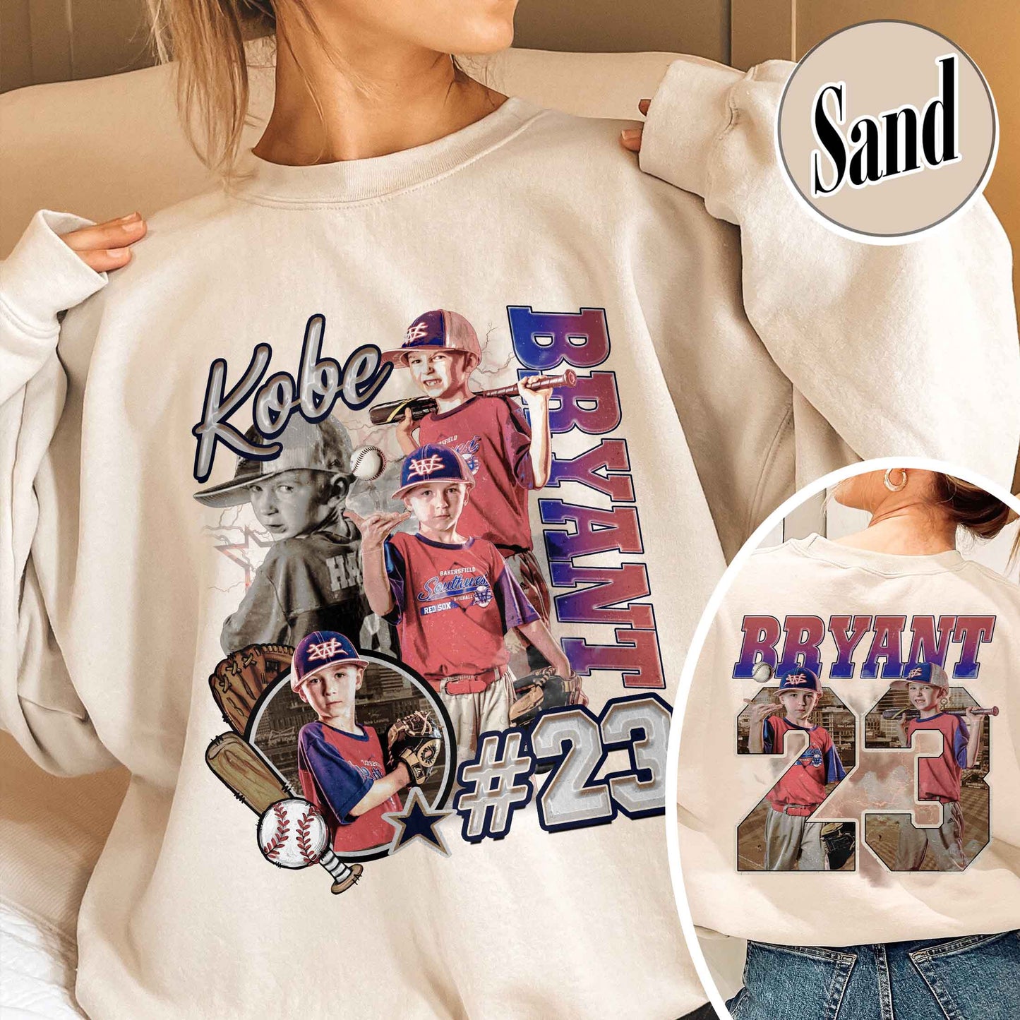 Custom Baseball Player Sweatshirt, Custom Name Baseball Sweatshirt, Baseball Mom Custom Sweatshirt, Bootleg Baseball