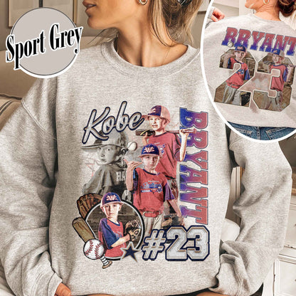 Custom Baseball Player Sweatshirt, Custom Name Baseball Sweatshirt, Baseball Mom Custom Sweatshirt, Bootleg Baseball