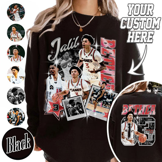 Custom Basketball sweatshirt,Custom Player sweatshirt,Bootleg Player sweatshirt, Team Name, School Name