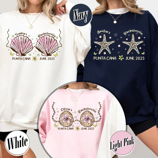 Custom Beach Bachelorette Sweatshirt, Mermaid Bachelorette Sweatshirts, Coastal Bachelorette Sweatshirts, Last Splash Bachelorette Sweatshirthirts