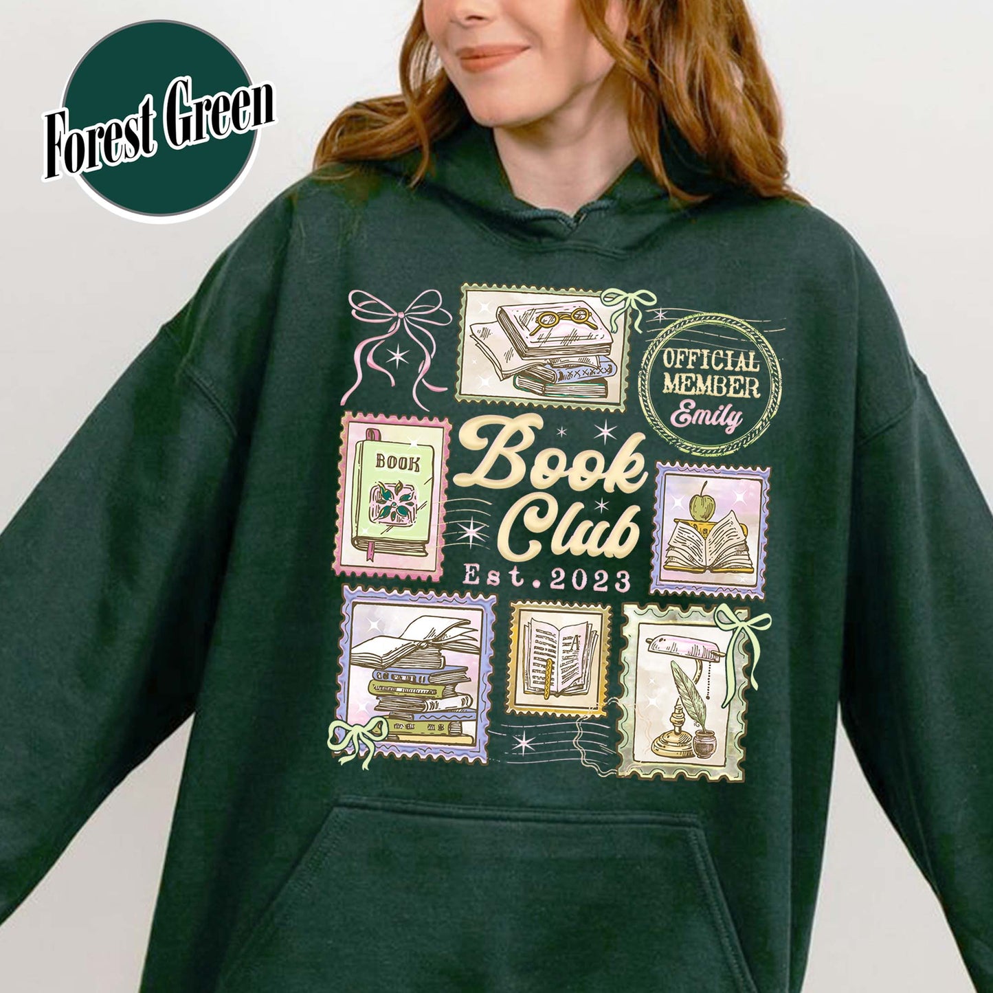 Custom Book Club Hoodie,Personalized Bookish Hoodie, Reading Lover Hoodie, Reading Crew Hoodie, Bookworm Hoodie,Custom Members Book Club Hoodie