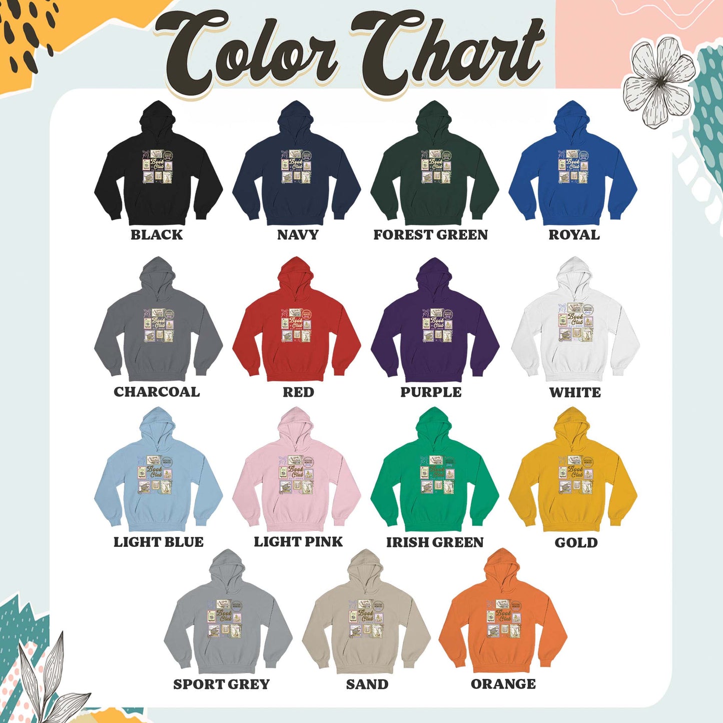 Custom Book Club Hoodie,Personalized Bookish Hoodie, Reading Lover Hoodie, Reading Crew Hoodie, Bookworm Hoodie,Custom Members Book Club Hoodie