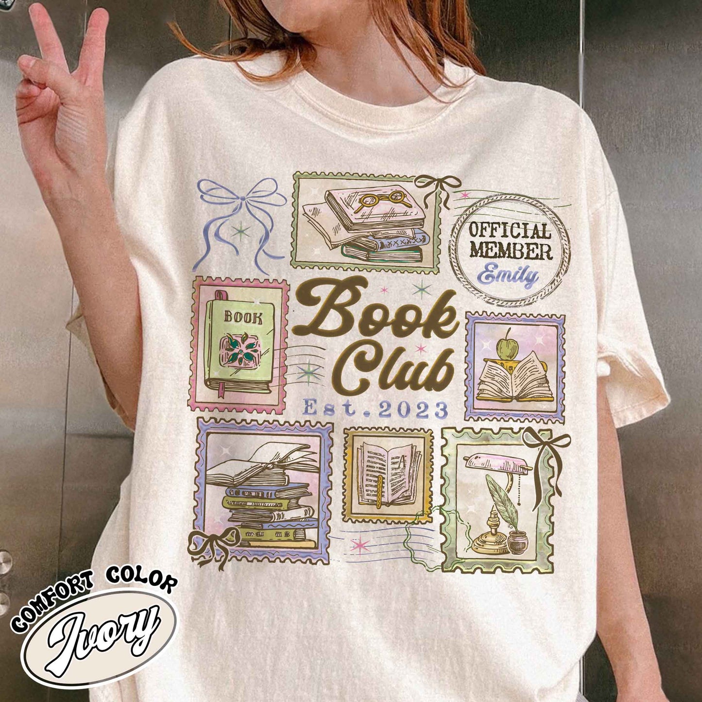 Custom Book Club Tshirt,Personalized Bookish Shirt, Reading Lover T-Shirt, Reading Crew Shirt, Bookworm Tee,Custom Members Book Club Shirt