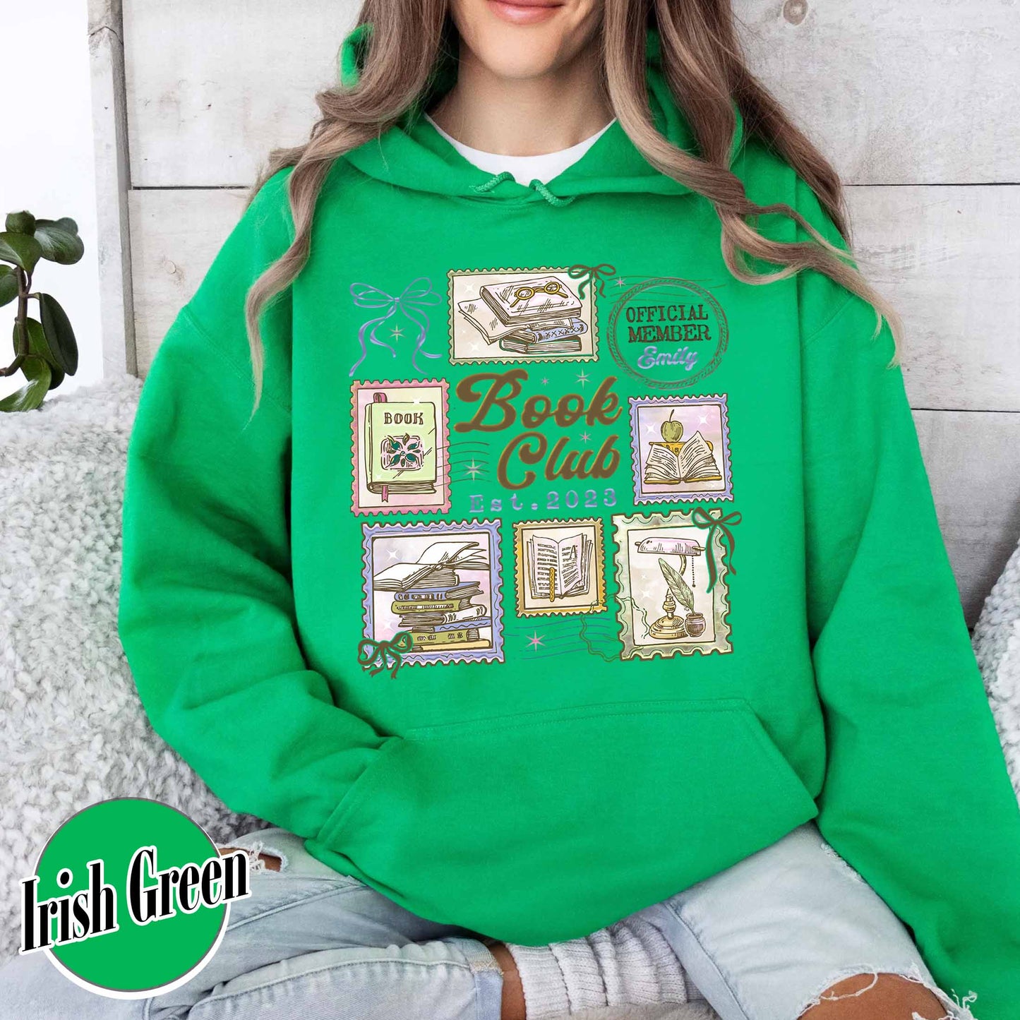 Custom Book Club Hoodie,Personalized Bookish Hoodie, Reading Lover Hoodie, Reading Crew Hoodie, Bookworm Hoodie,Custom Members Book Club Hoodie