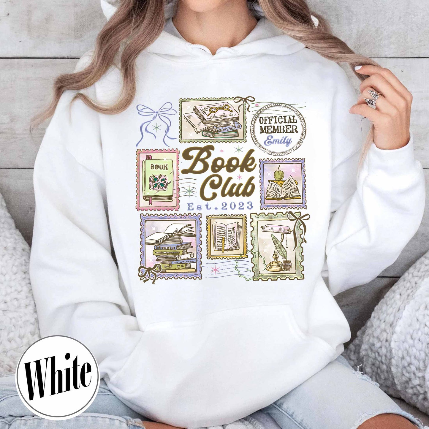 Custom Book Club Hoodie,Personalized Bookish Hoodie, Reading Lover Hoodie, Reading Crew Hoodie, Bookworm Hoodie,Custom Members Book Club Hoodie