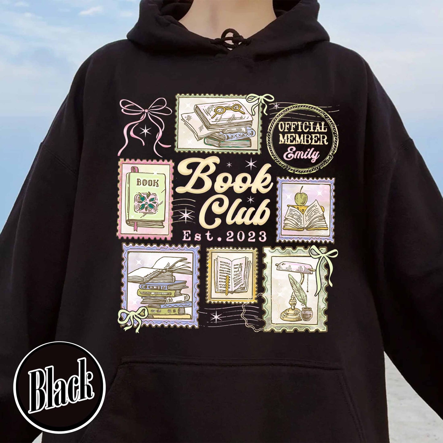 Custom Book Club Hoodie,Personalized Bookish Hoodie, Reading Lover Hoodie, Reading Crew Hoodie, Bookworm Hoodie,Custom Members Book Club Hoodie