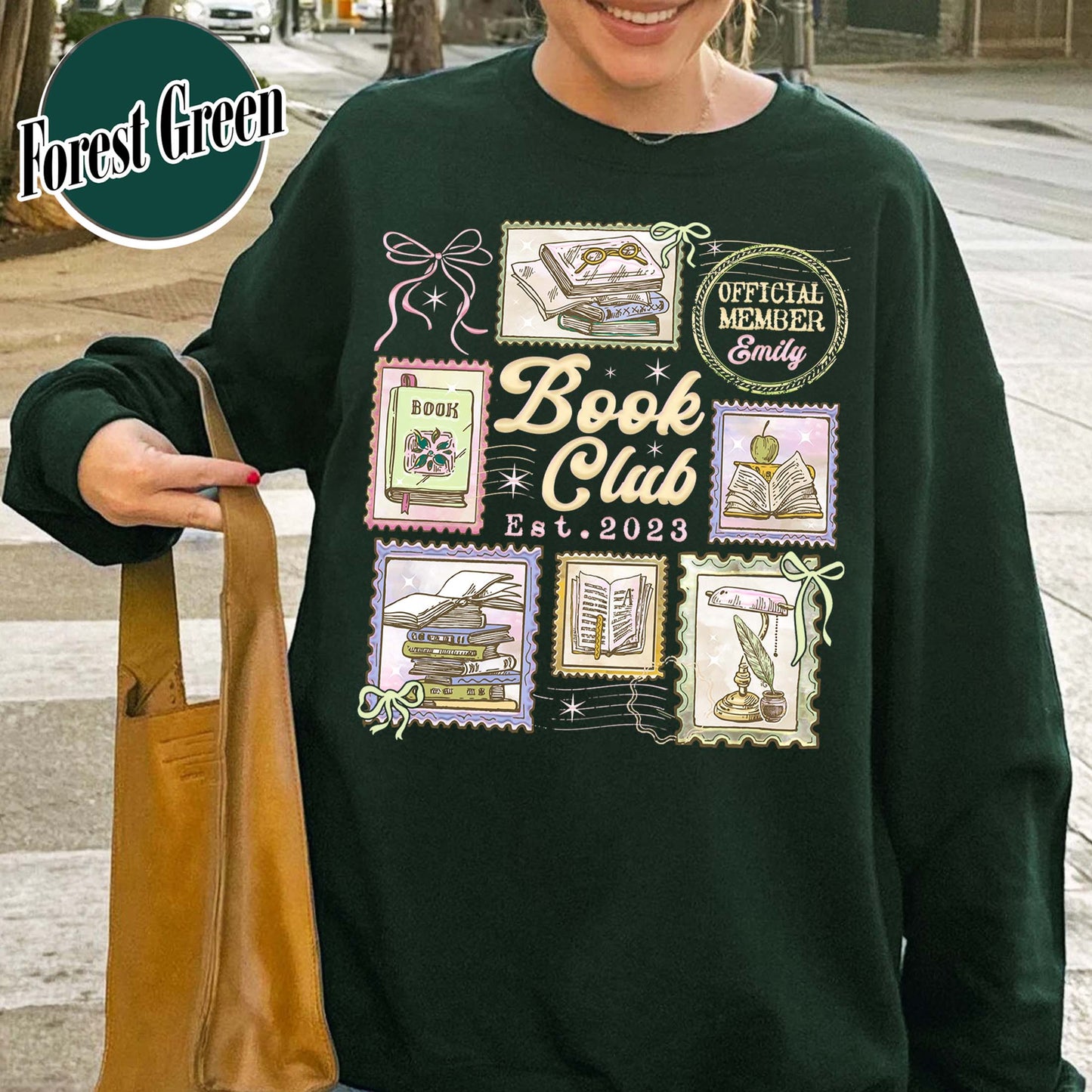 Custom Book Club Sweatshirt,Personalized Bookish Sweatshirt, Reading Lover Sweatshirt, Reading Crew Sweatshirt, Bookworm Sweatshirt,Custom Members Book Club Sweatshirt
