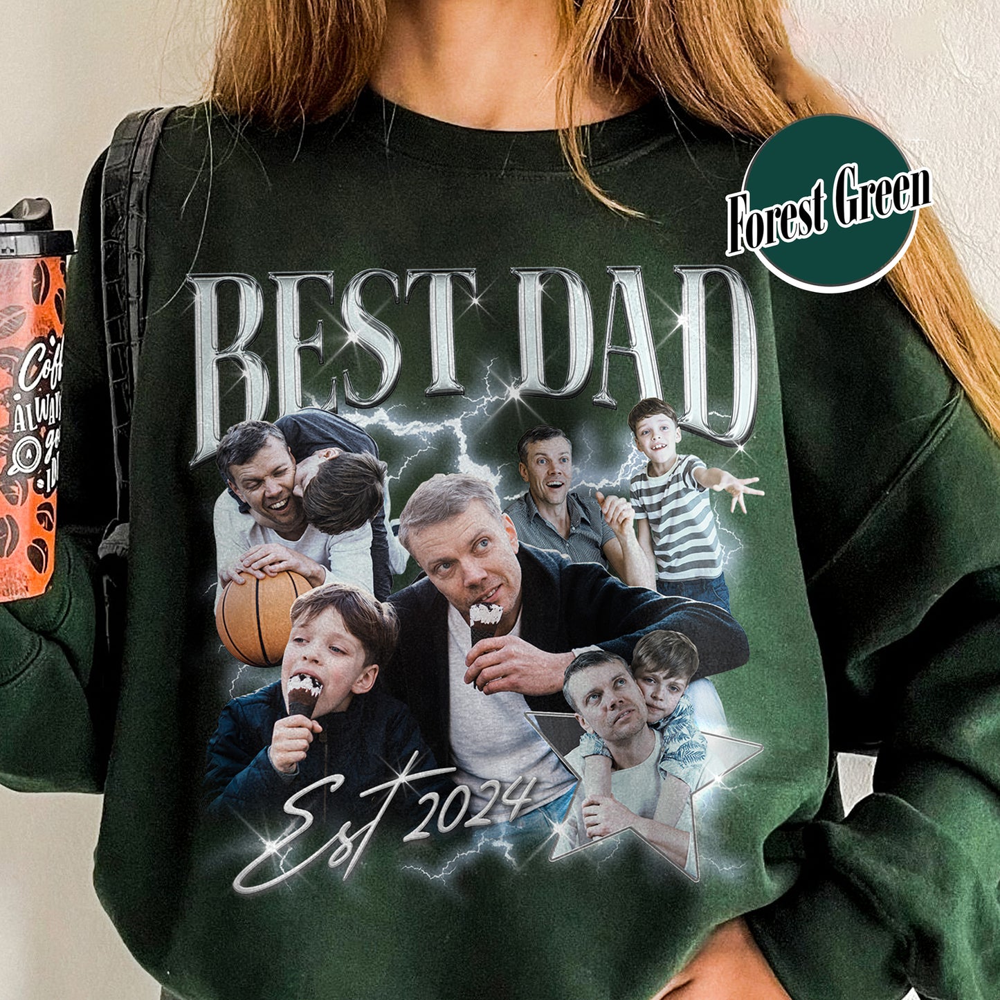 Custom Fathers Day Sweatshirt,Custom Bootleg Best Dad Ever Sweatshirt,Cool Dads Club Sweatshirt