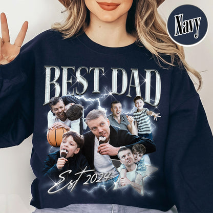 Custom Fathers Day Sweatshirt,Custom Bootleg Best Dad Ever Sweatshirt,Cool Dads Club Sweatshirt