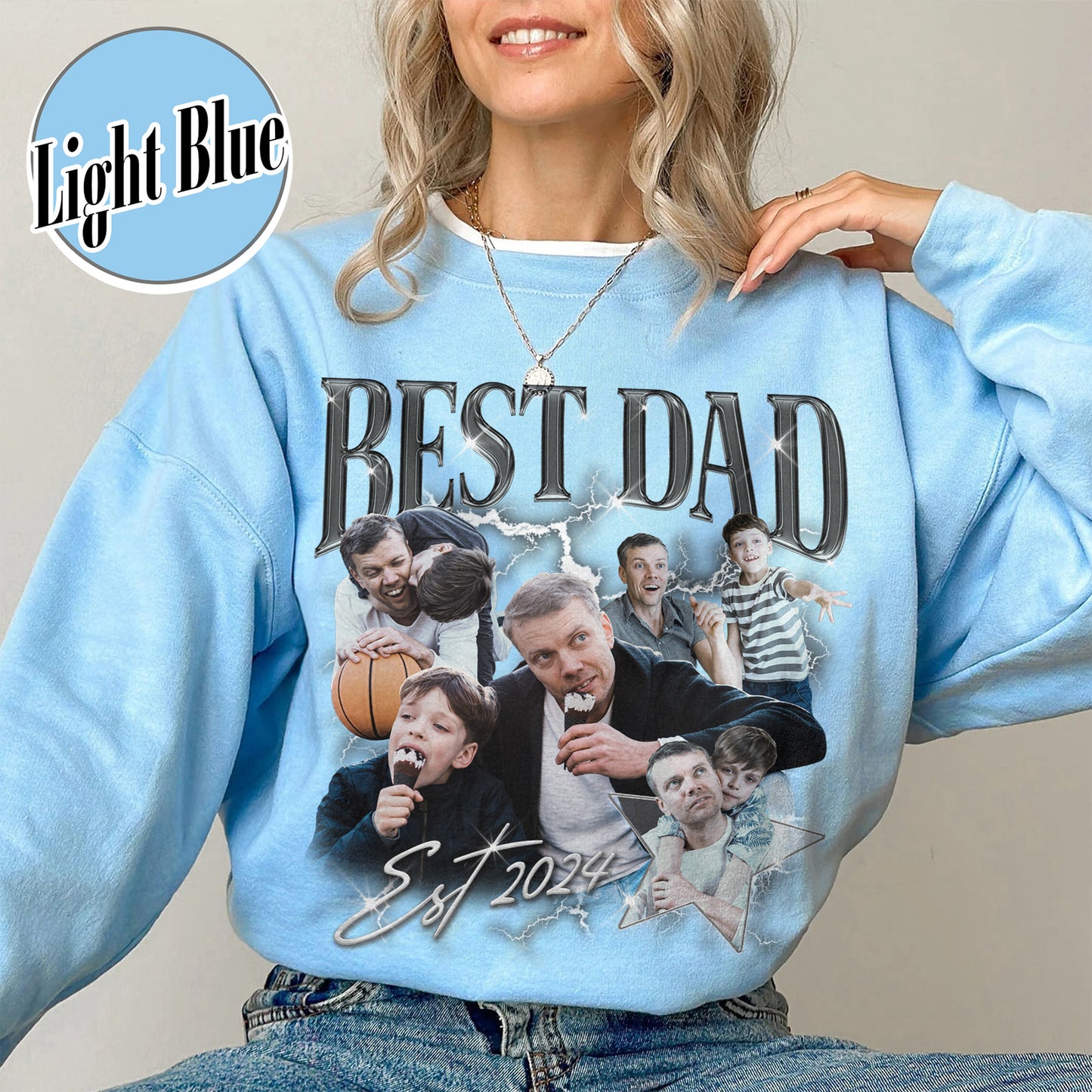 Custom Fathers Day Sweatshirt,Custom Bootleg Best Dad Ever Sweatshirt,Cool Dads Club Sweatshirt