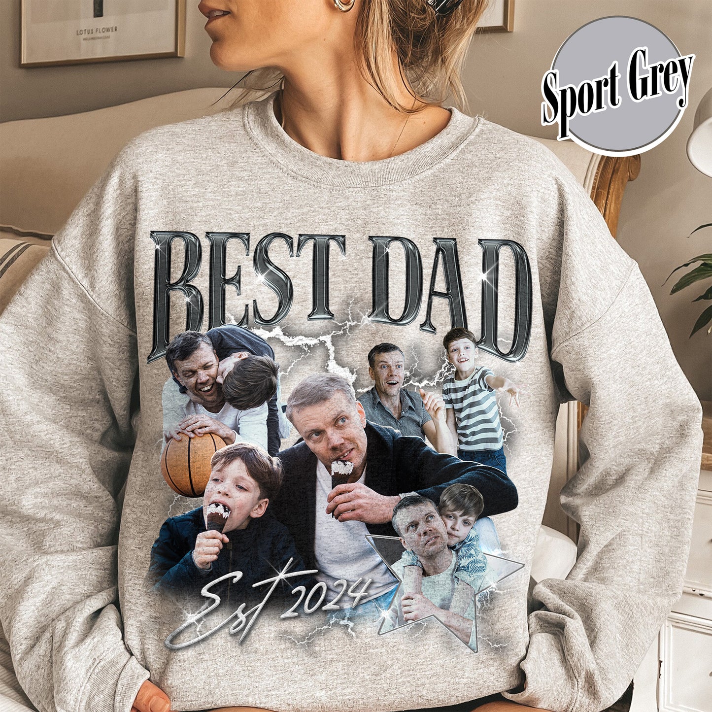 Custom Fathers Day Sweatshirt,Custom Bootleg Best Dad Ever Sweatshirt,Cool Dads Club Sweatshirt