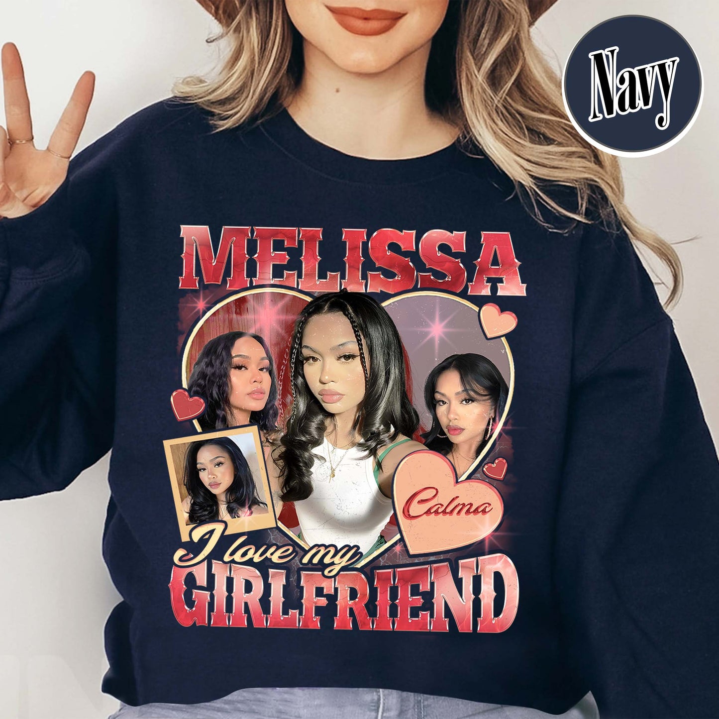 Custom Girlfriend Sweatshirt,Bootleg Girlfriend Sweatshirt,I Love My Girlfriend Sweatshirt Custom