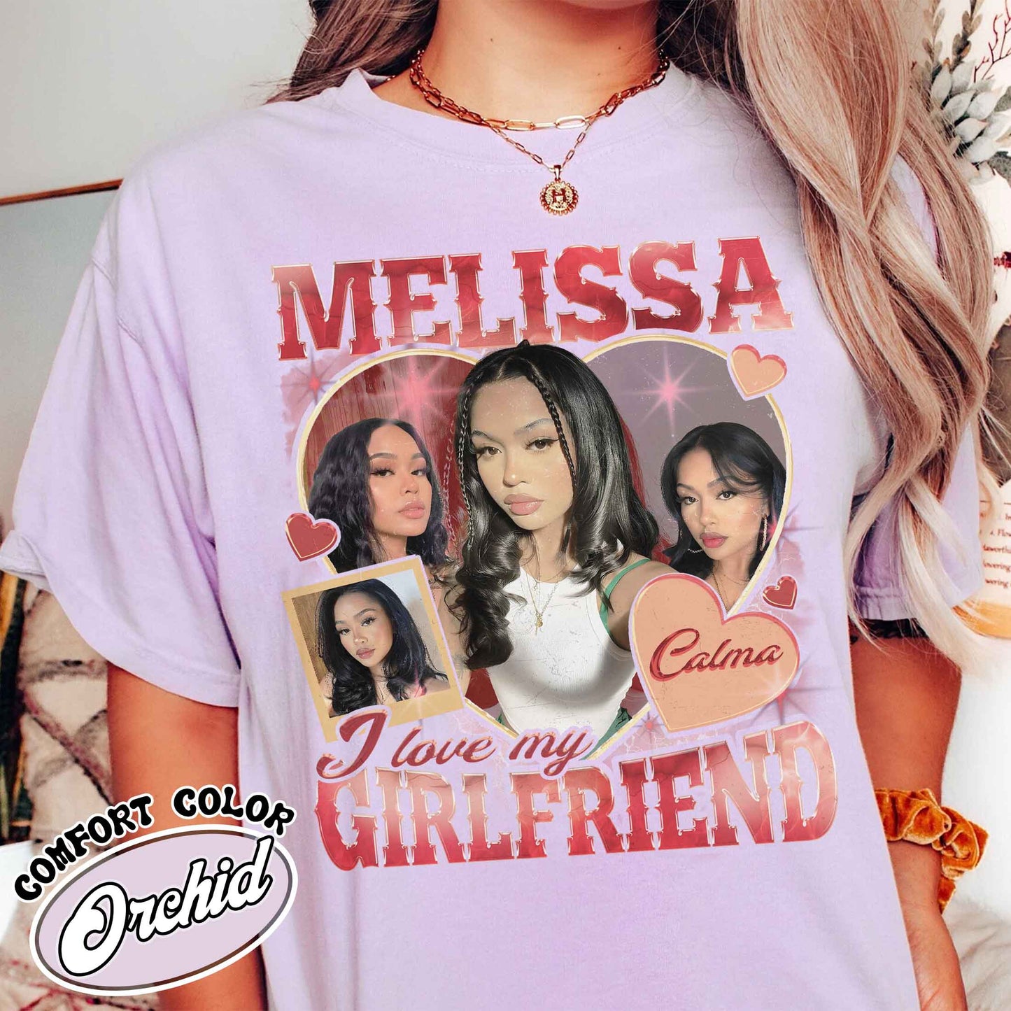 Custom Girlfriend Comfort Colors Shirt,Bootleg Girlfriend Shirt,I Love My Girlfriend Shirt Custom