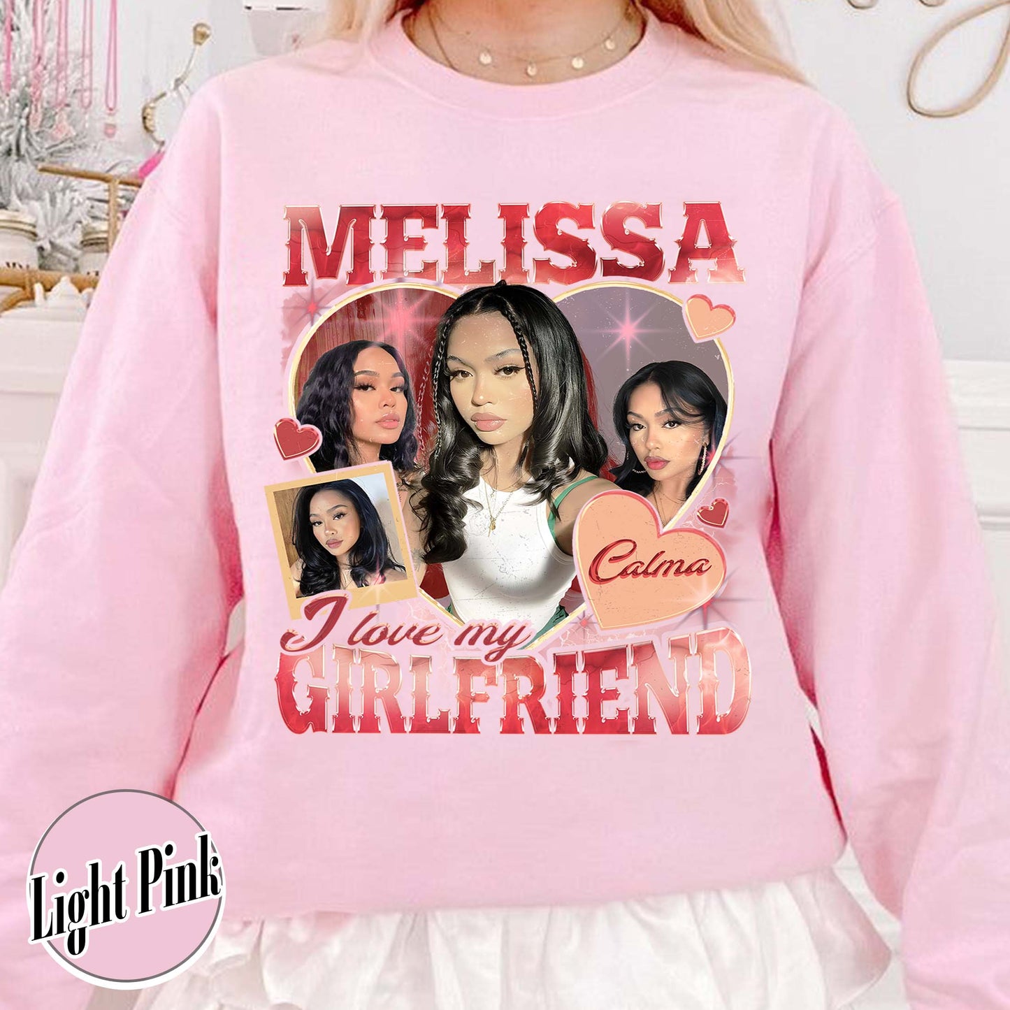 Custom Girlfriend Sweatshirt,Bootleg Girlfriend Sweatshirt,I Love My Girlfriend Sweatshirt Custom