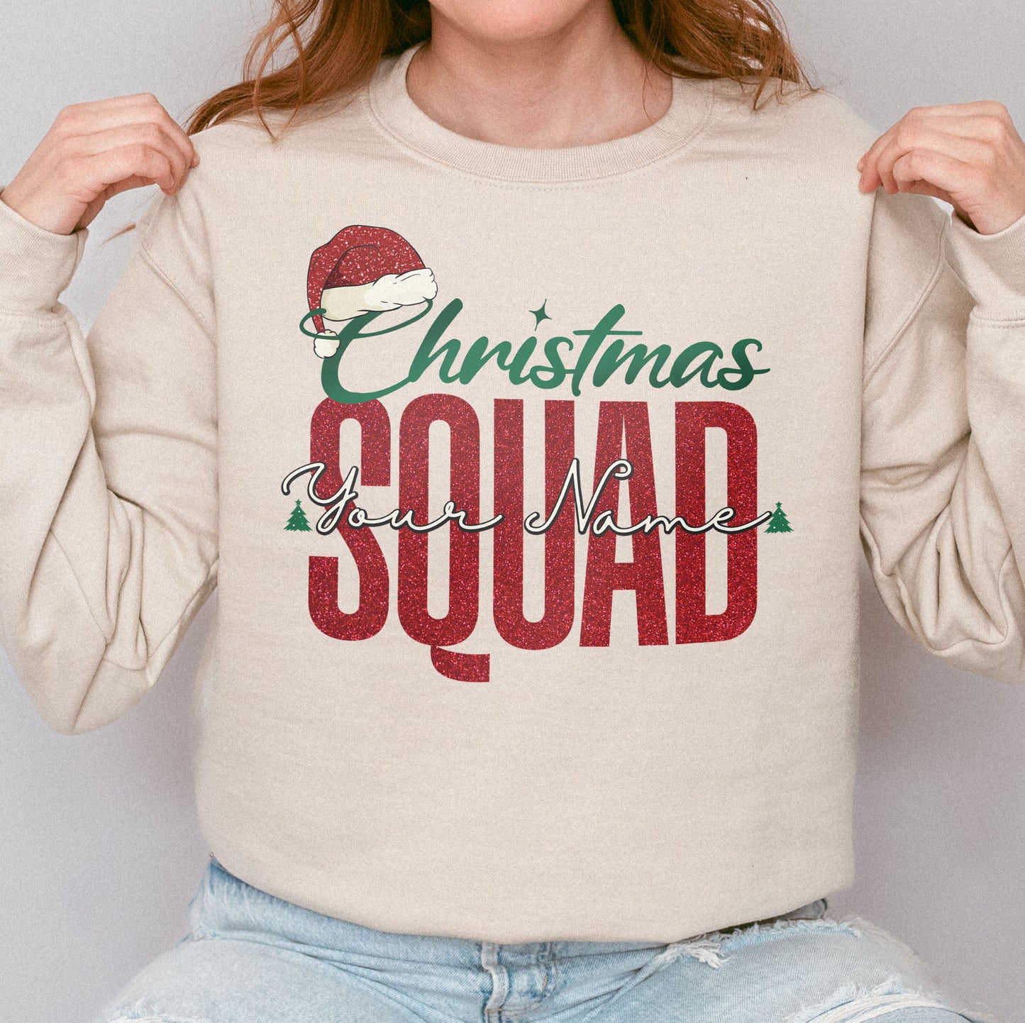 Custom Matching Family Christmas Squad Sweatshirt
