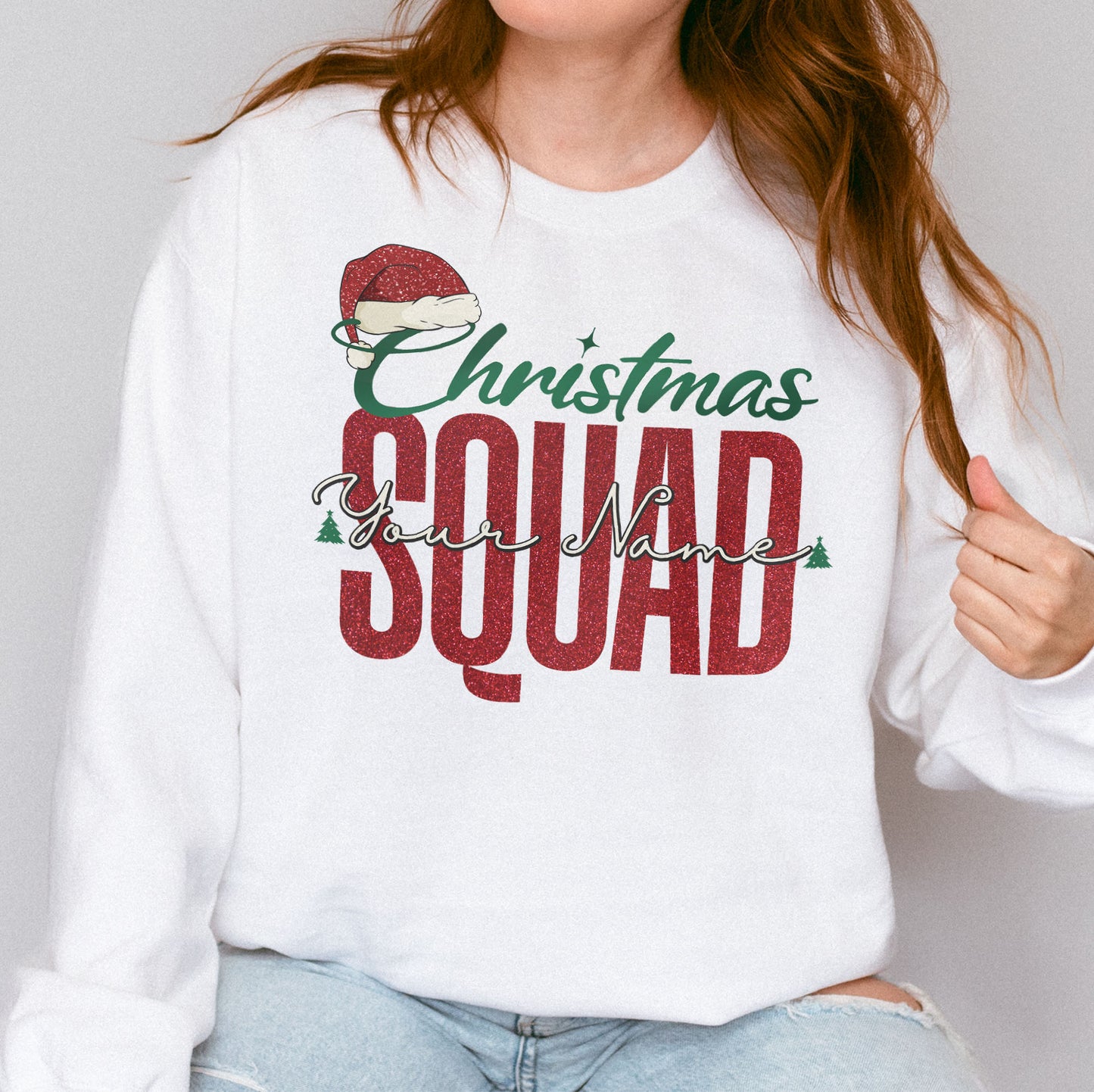 Custom Matching Family Christmas Squad Sweatshirt