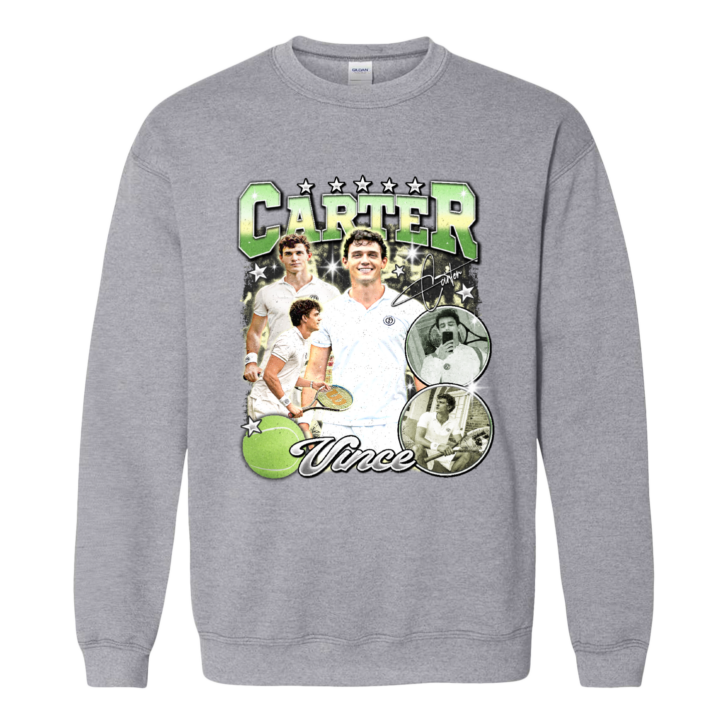 Custom Picture Tennis Sweatshirt,American Professional Tennis Player Sweatshirt, Custom Tennis Tournament Gift