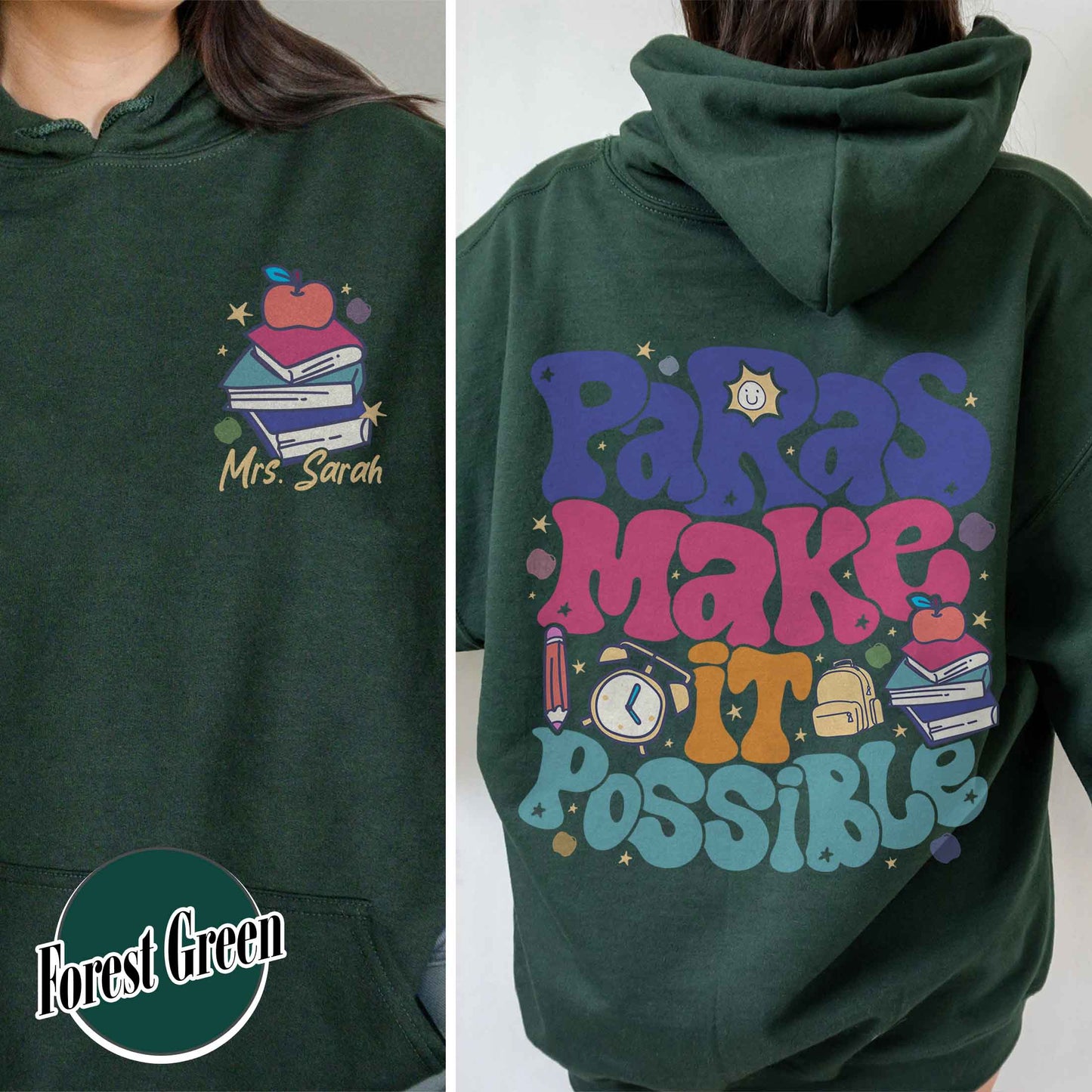 Custom Teacher Aide Hoodie, Personalized Paras Make It Possible Hoodie, Paraprofessional Hoodie